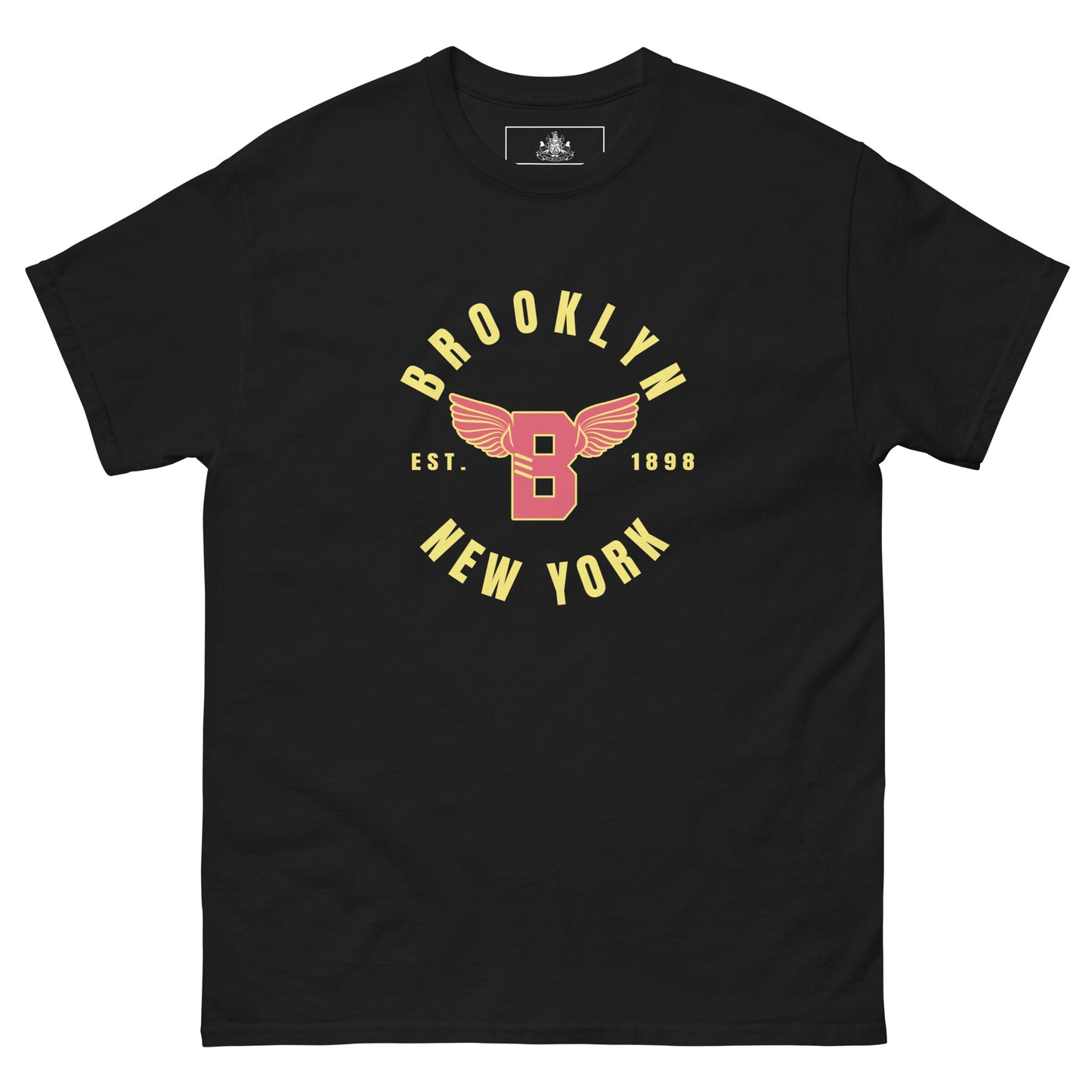 B-WING - BKNY EST. 1898 MENS CLASSIC TEE (PINK & YELLOW)