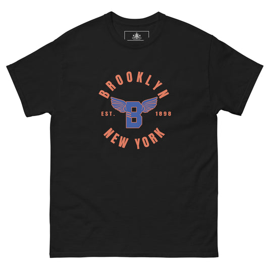 B-WING - BKNY EST. 1898 MENS CLASSIC TEE (BLUE & ORANGE)