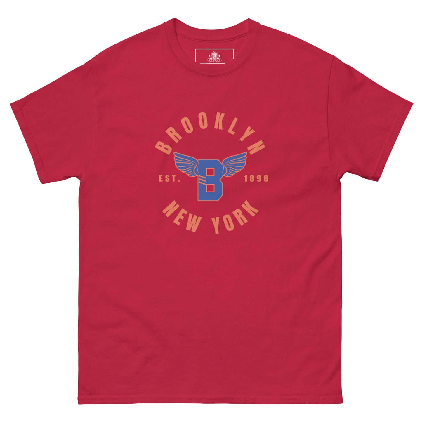 B-WING - BKNY EST. 1898 MENS CLASSIC TEE (BLUE & ORANGE)