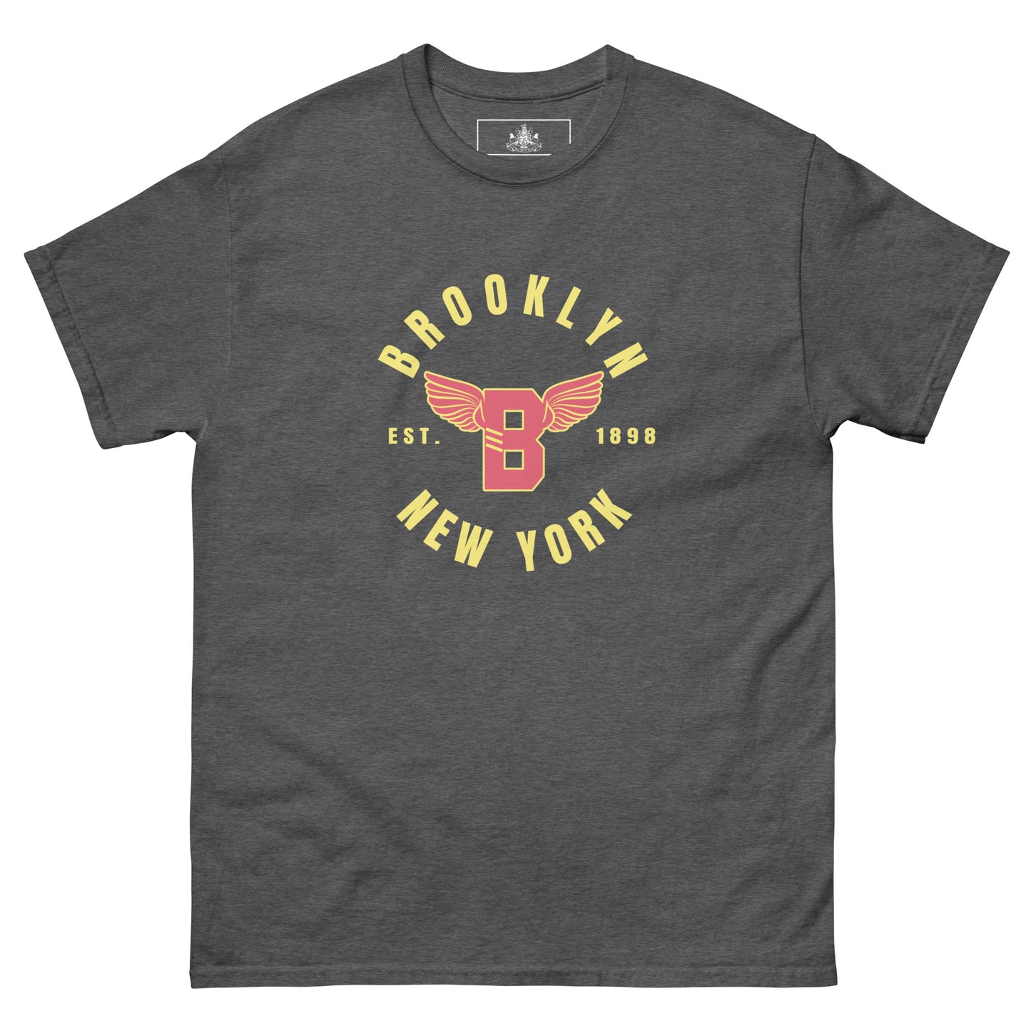 B-WING - BKNY EST. 1898 MENS CLASSIC TEE (PINK & YELLOW)