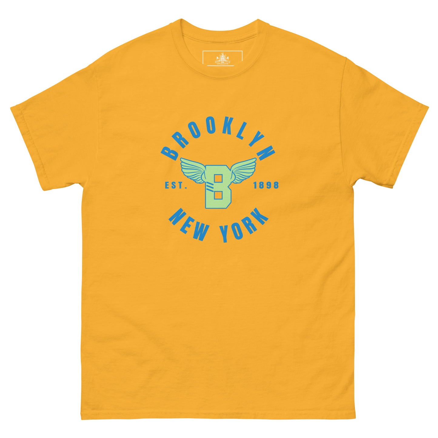 B-WING - BKNY EST. 1898 MENS CLASSIC TEE (MINT & BLUE)