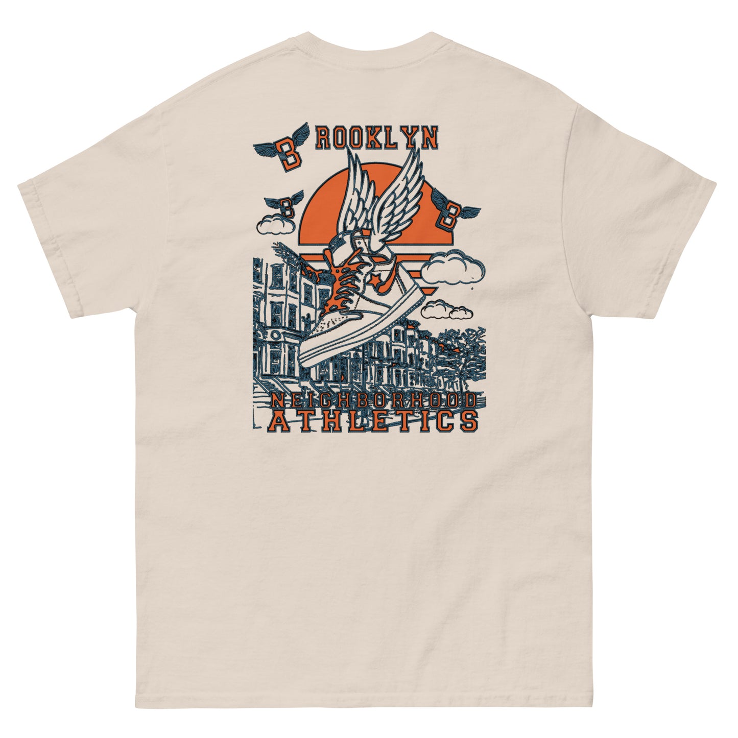 B-WING - NEIGHBORHOOD ATHLETICS CLASSIC TEE (ORANGE/NAVY)