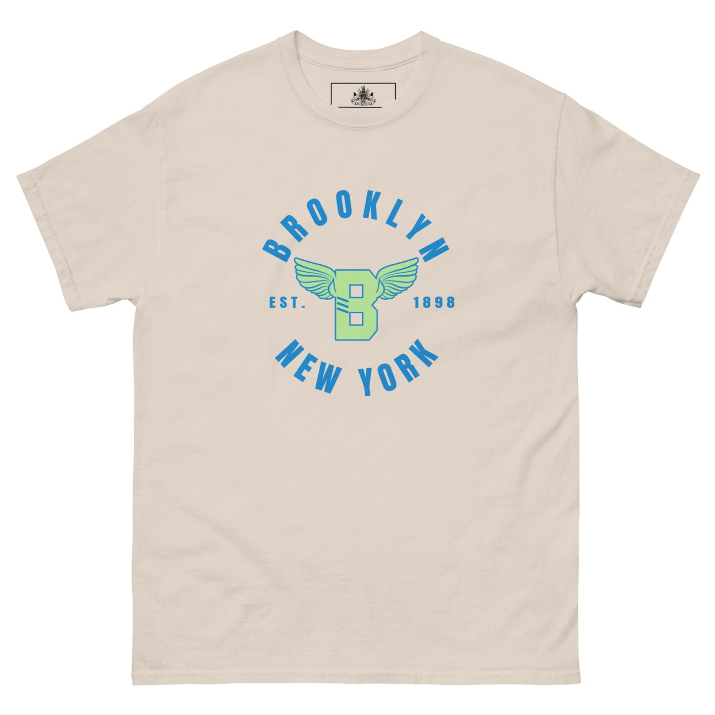 B-WING - BKNY EST. 1898 MENS CLASSIC TEE (MINT & BLUE)