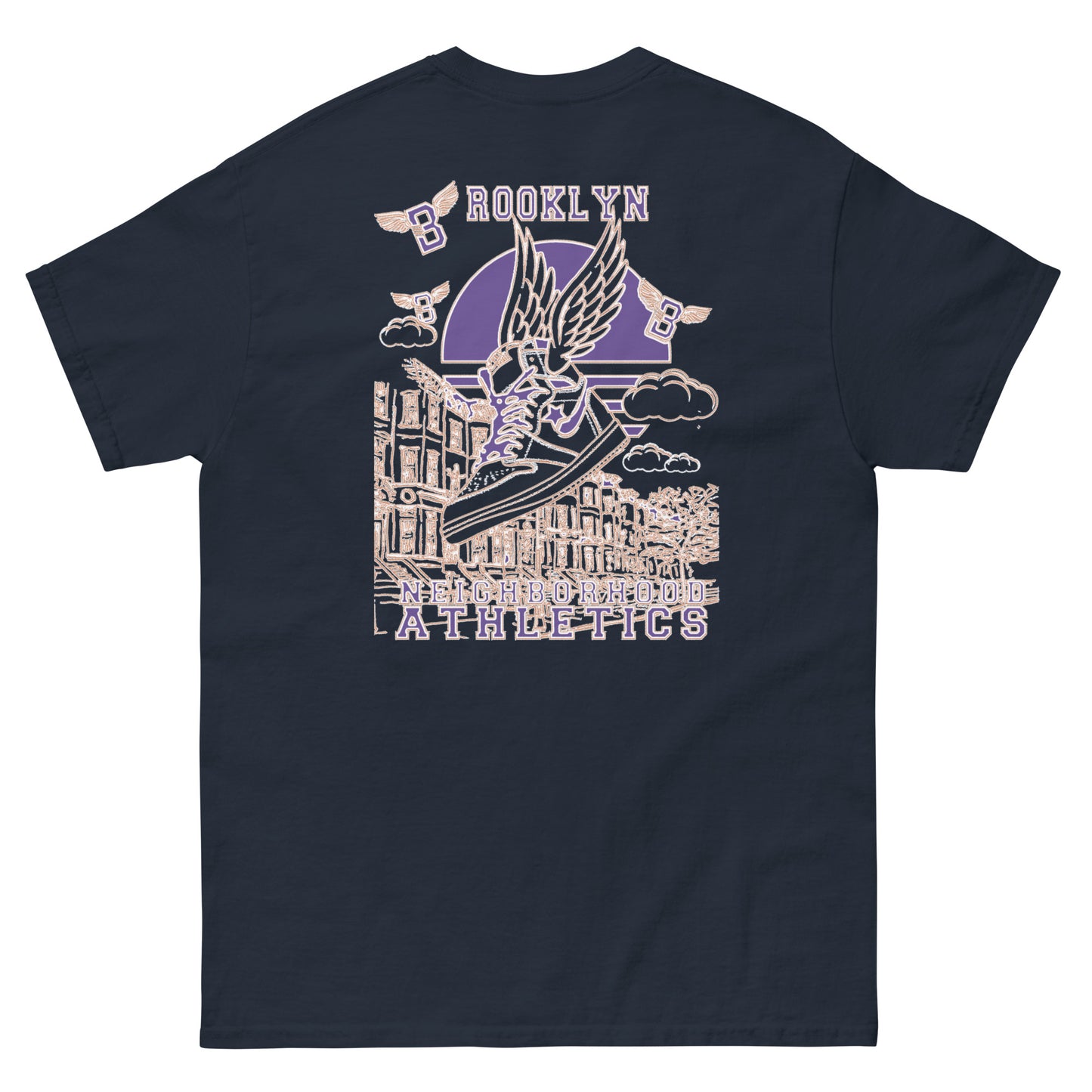 B-WING - NEIGHBORHOOD ATHLETICS CLASSIC TEE (PURPLE/WHITE)