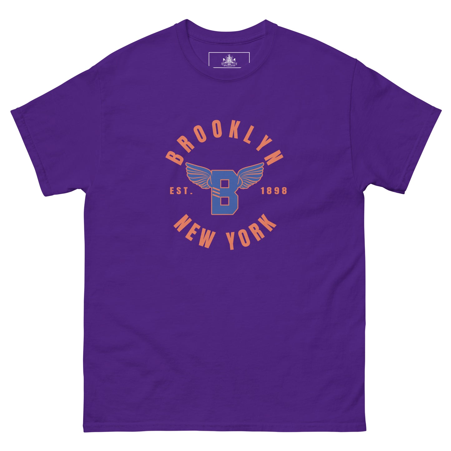 B-WING - BKNY EST. 1898 MENS CLASSIC TEE (BLUE & ORANGE)