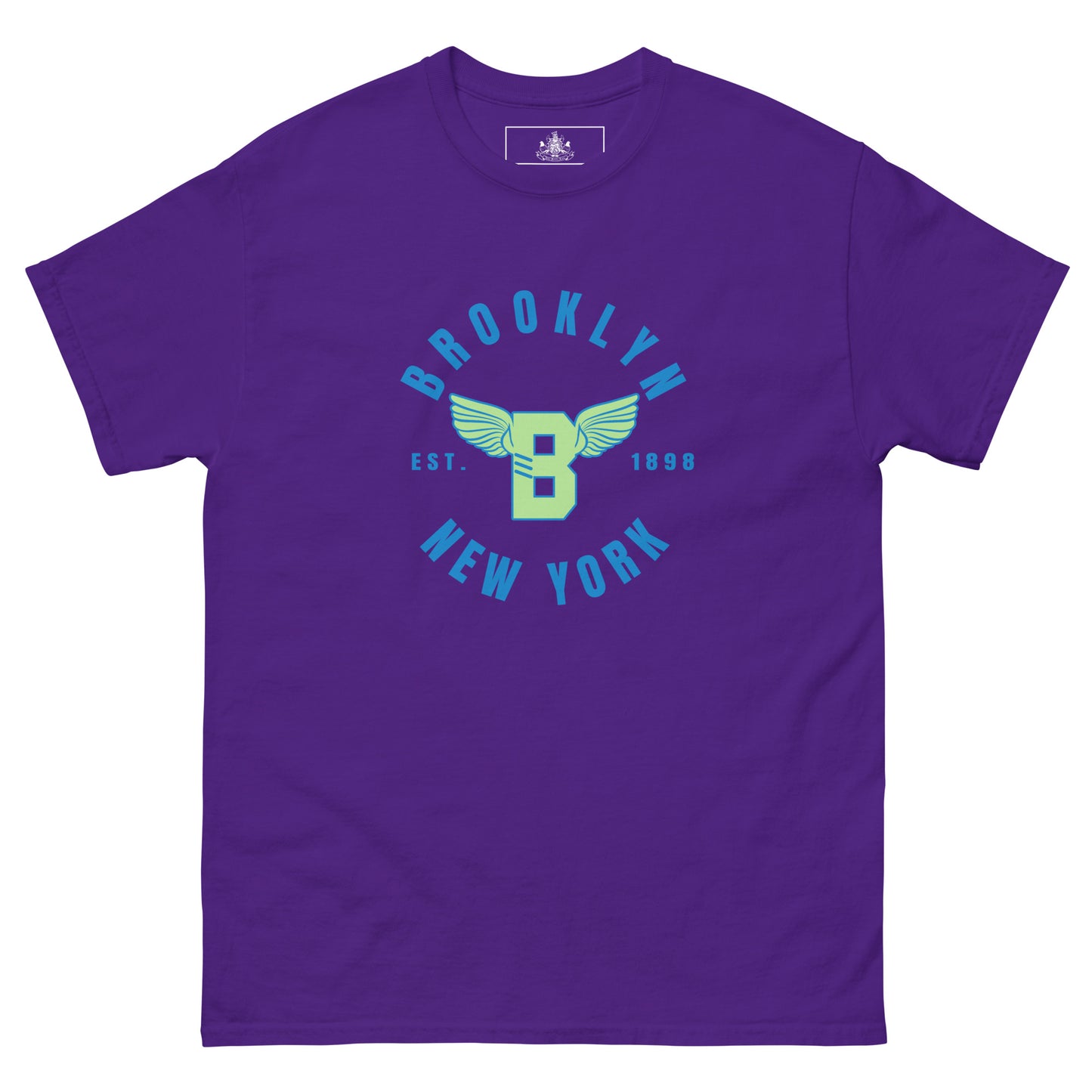 B-WING - BKNY EST. 1898 MENS CLASSIC TEE (MINT & BLUE)