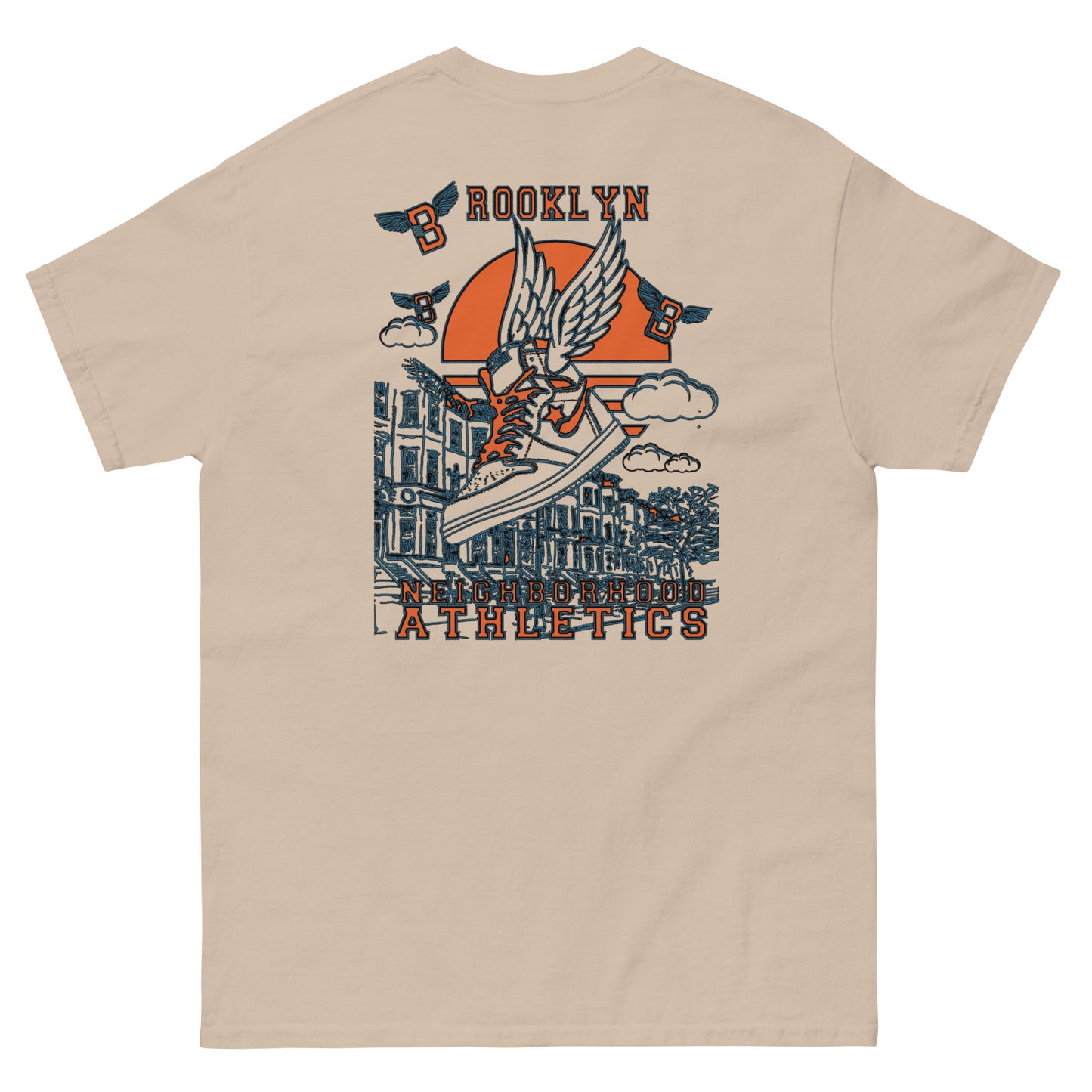 B-WING - NEIGHBORHOOD ATHLETICS CLASSIC TEE (ORANGE/NAVY)