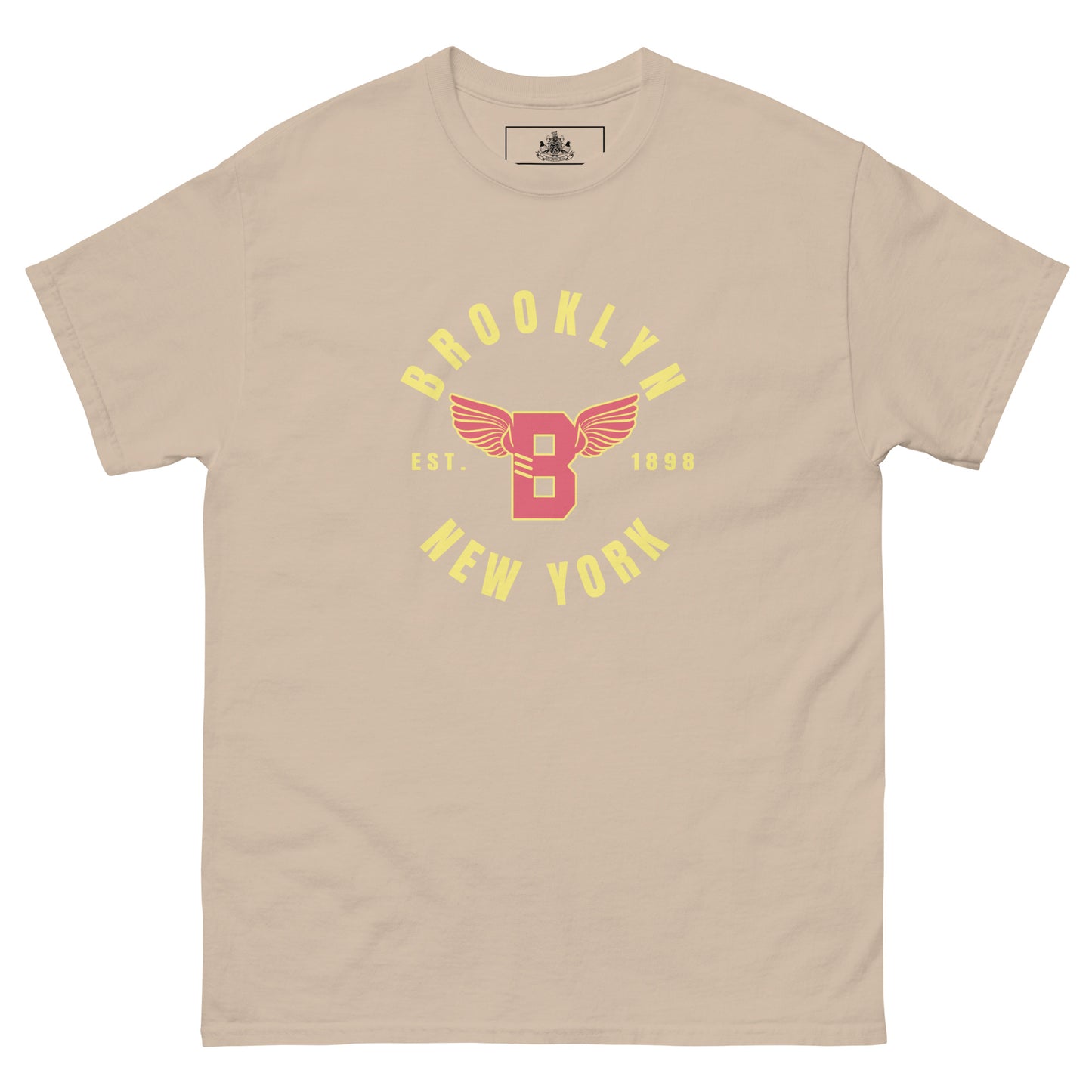 B-WING - BKNY EST. 1898 MENS CLASSIC TEE (PINK & YELLOW)