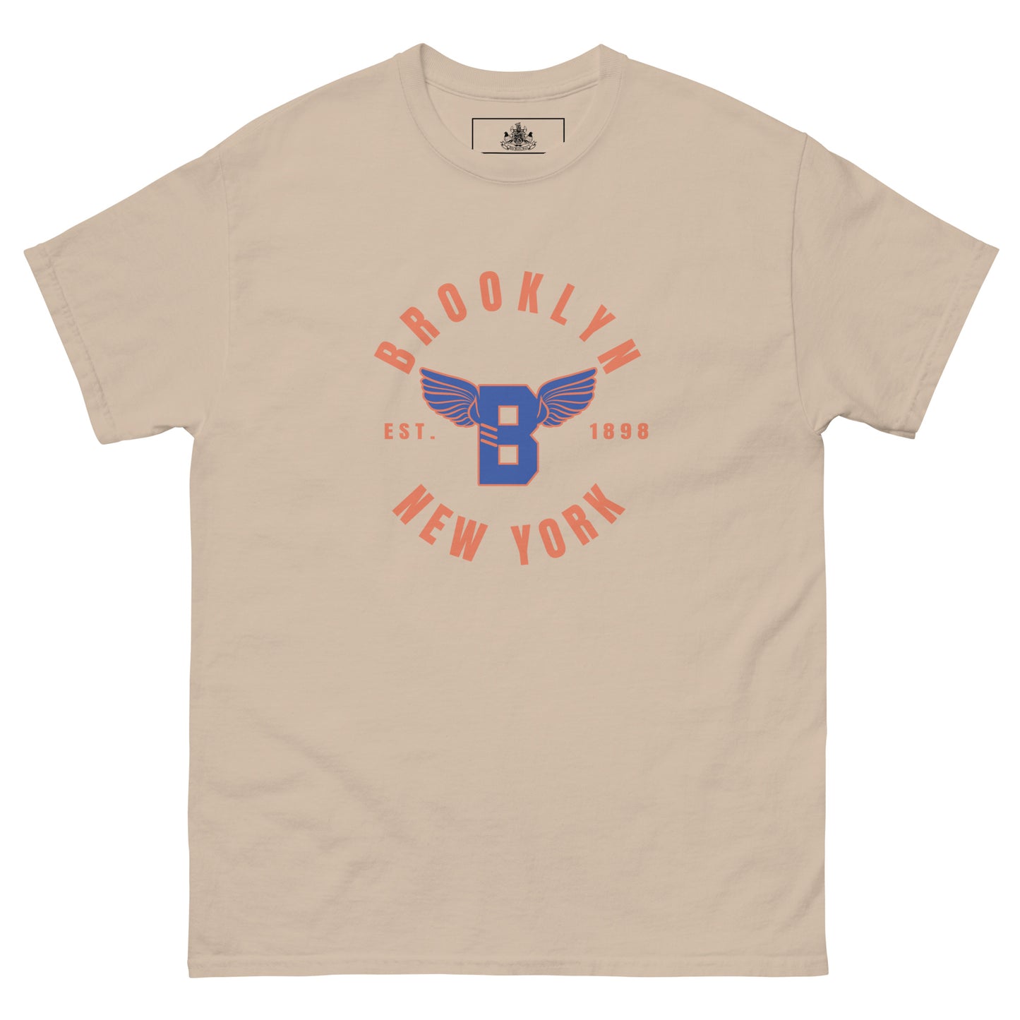 B-WING - BKNY EST. 1898 MENS CLASSIC TEE (BLUE & ORANGE)