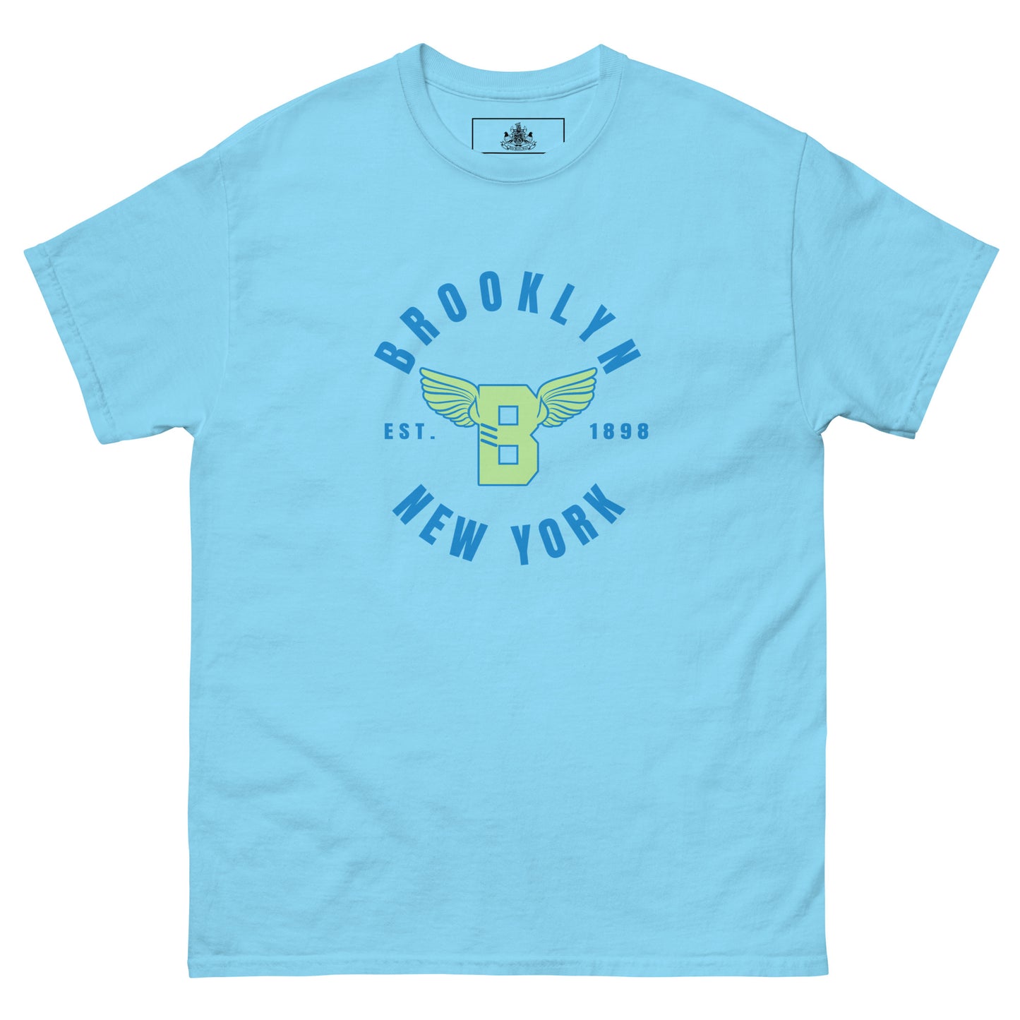 B-WING - BKNY EST. 1898 MENS CLASSIC TEE (MINT & BLUE)