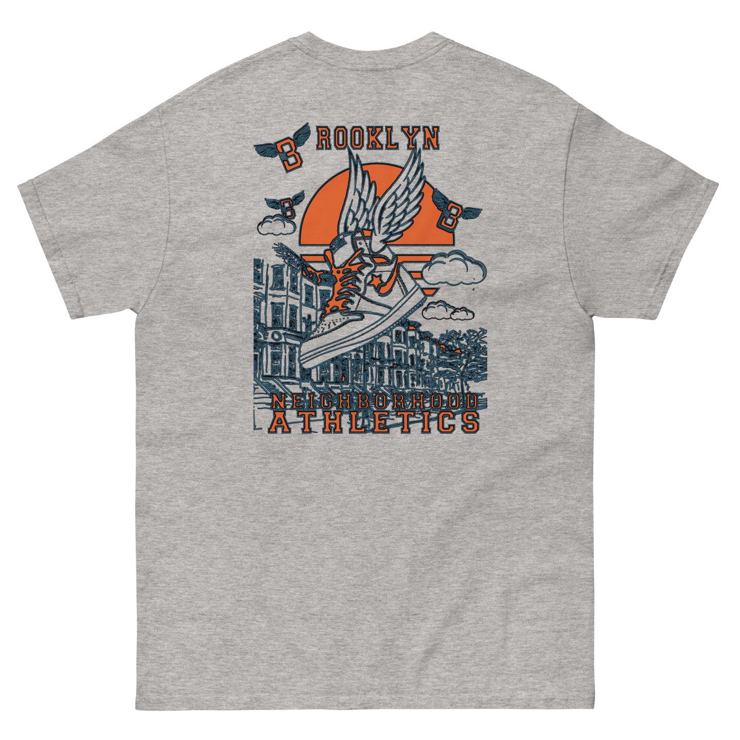 B-WING - NEIGHBORHOOD ATHLETICS CLASSIC TEE (ORANGE/NAVY)