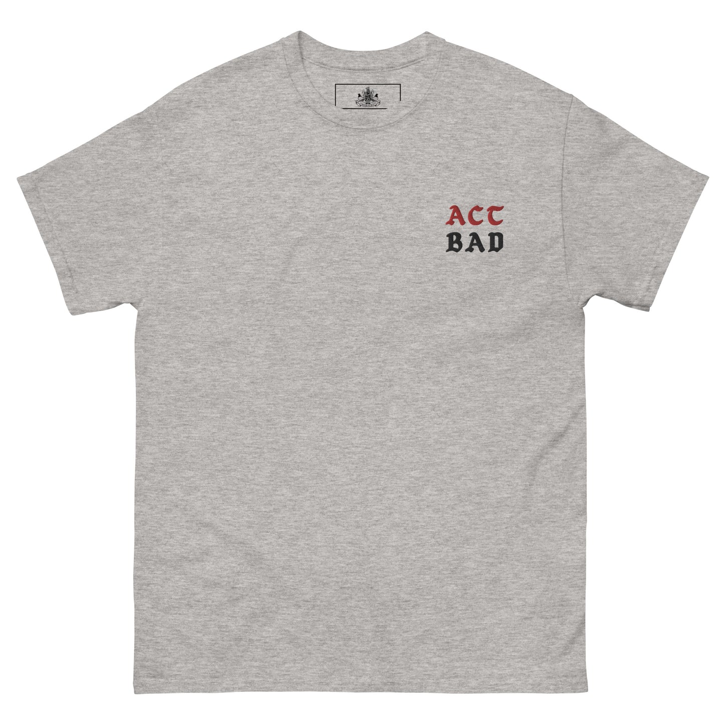 ACT BAD MENS CLASSIC TEE (RED/BLACK STITCH)