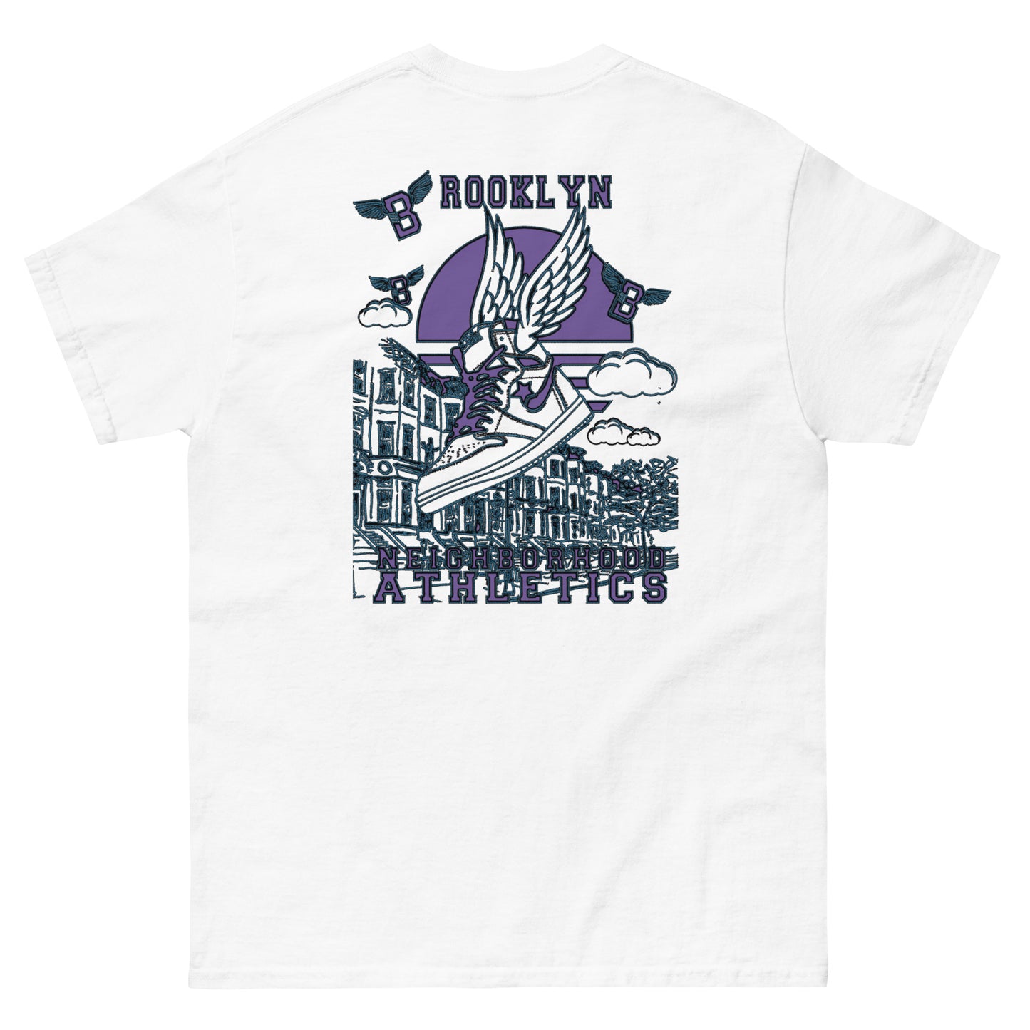 B-WING - NEIGHBORHOOD ATHLETICS CLASSIC TEE (PURPLE/BLACK)