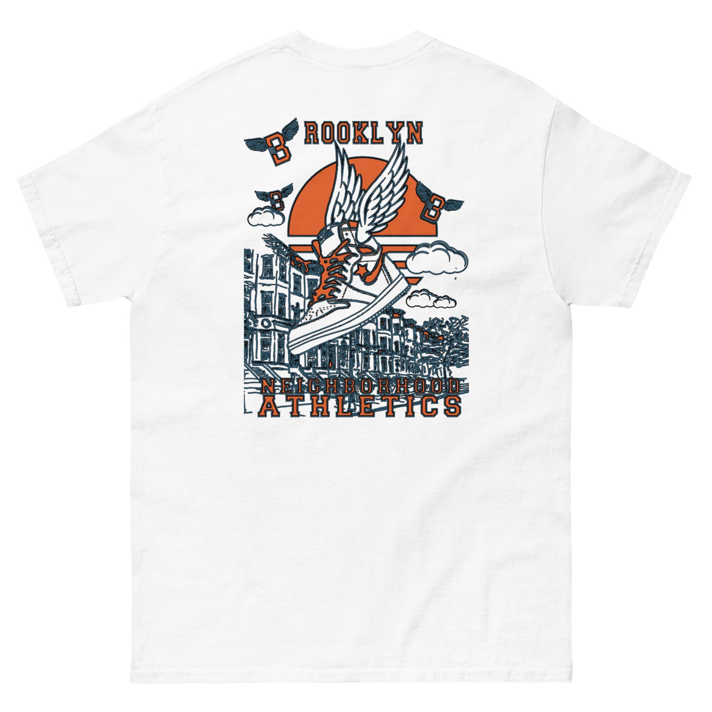 B-WING - NEIGHBORHOOD ATHLETICS CLASSIC TEE (ORANGE/NAVY)