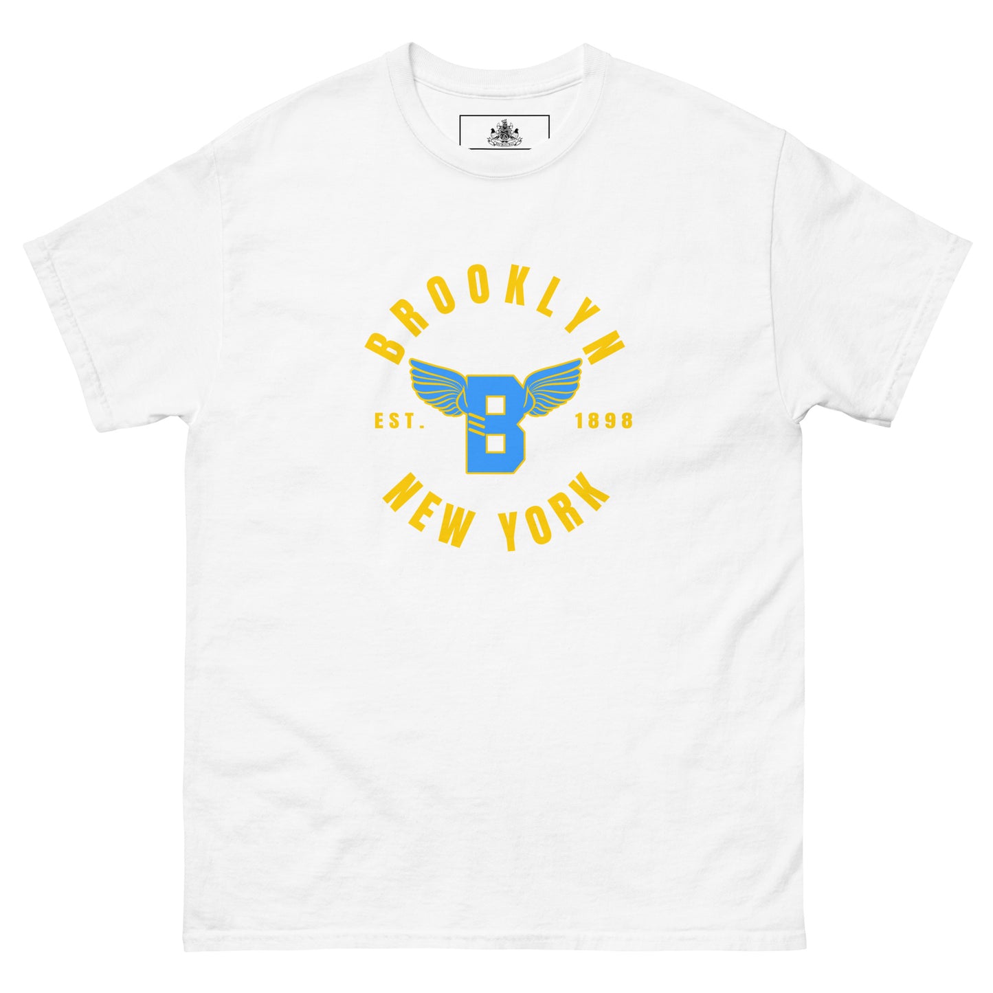 B-WING - BKNY EST. 1898 MENS CLASSIC TEE (GOLD & VIVID BLUE)