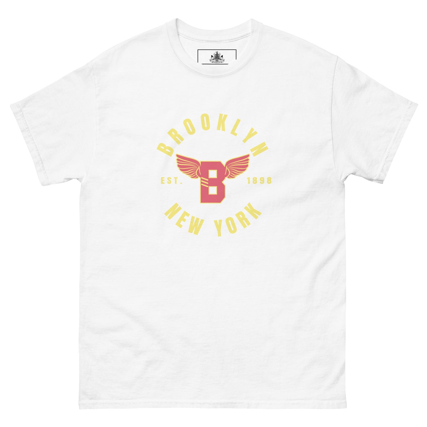 B-WING - BKNY EST. 1898 MENS CLASSIC TEE (PINK & YELLOW)