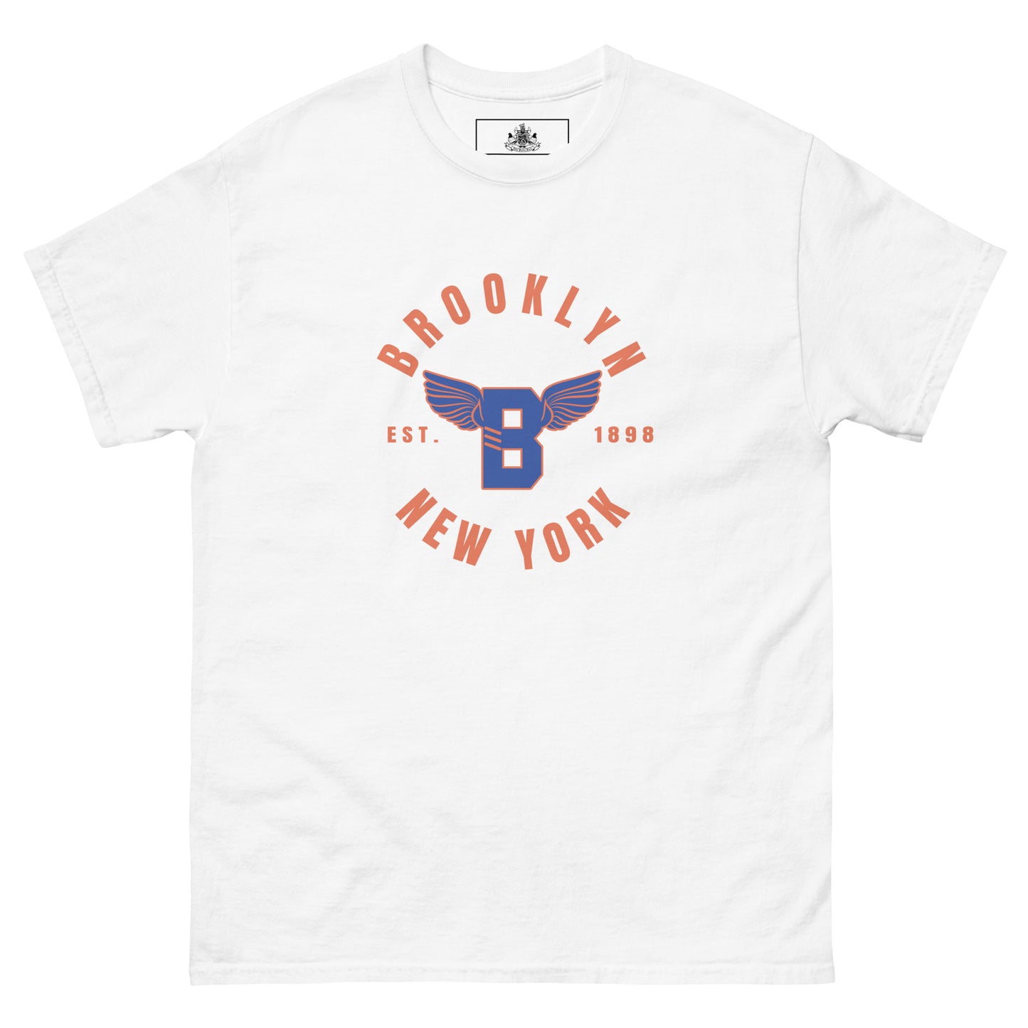 B-WING - BKNY EST. 1898 MENS CLASSIC TEE (BLUE & ORANGE)