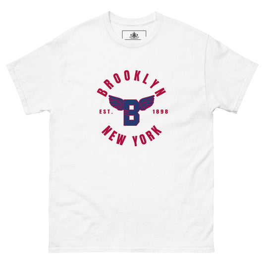 B-WING - BKNY EST. 1898 MENS CLASSIC TEE (RED & BLUE)