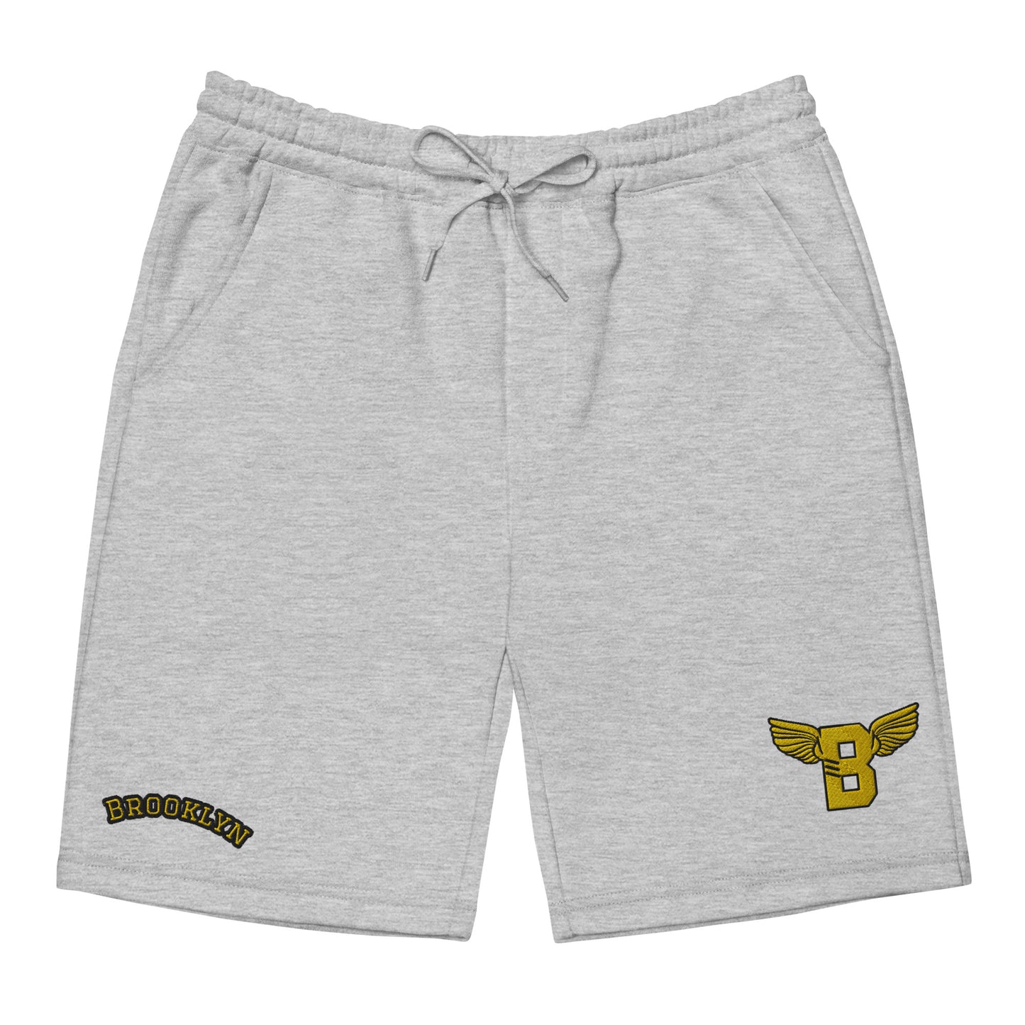 "B" IS FOR BROOKLYN - B-WING FLEECE SHORTS (YELLOW/BLACK STITCH)