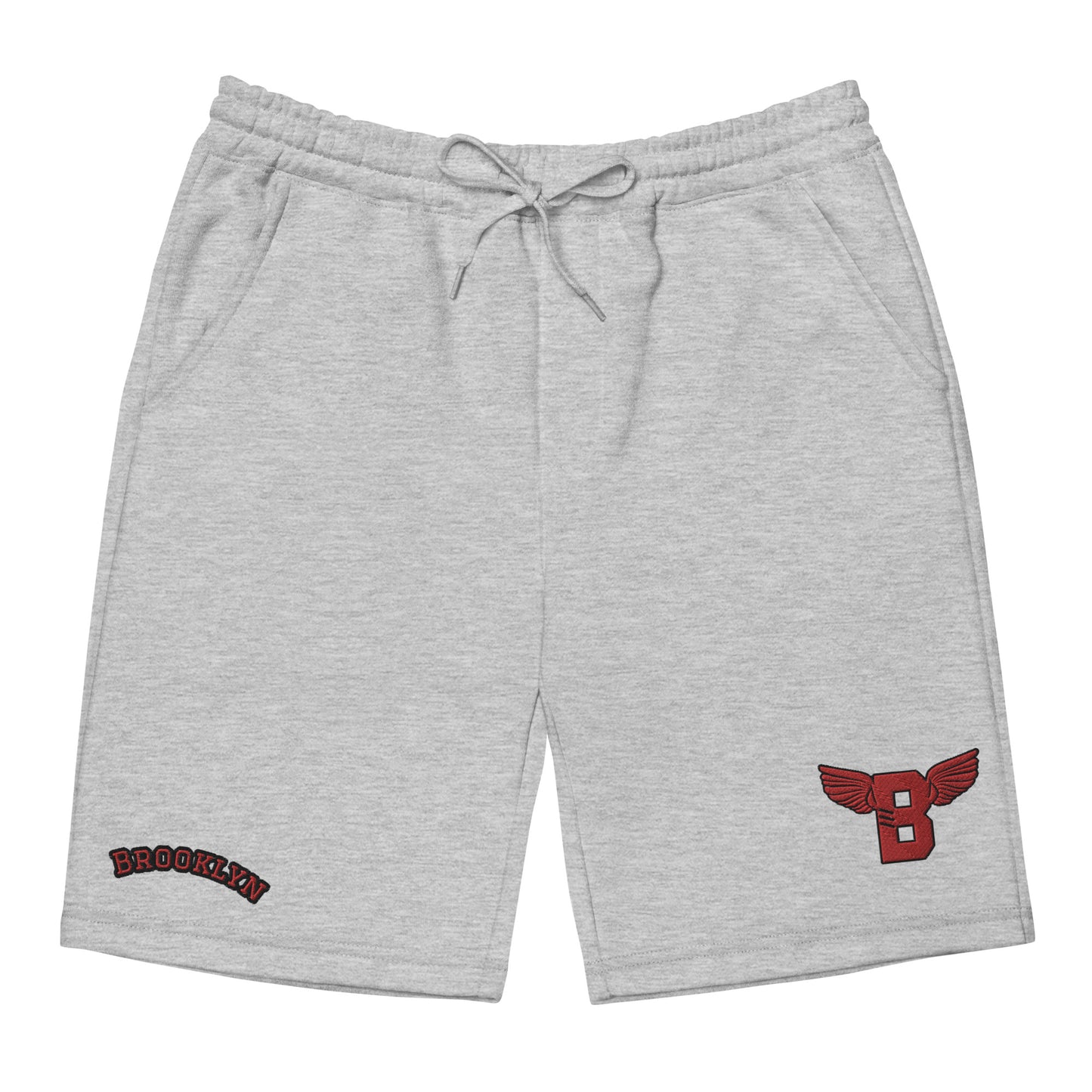 "B" IS FOR BROOKLYN - B-WING FLEECE SHORTS (RED/BLACK STITCH)