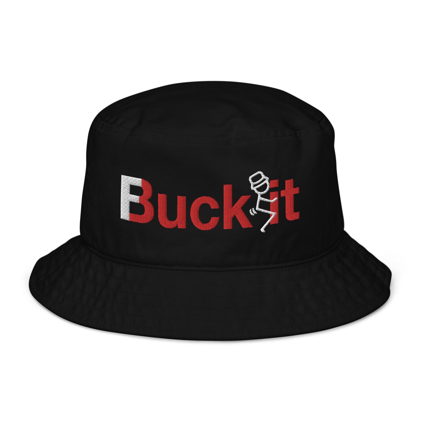 THE FUCK IT..."BUCKIT" ORGANIC BUCKET HAT(RED & WHITE)