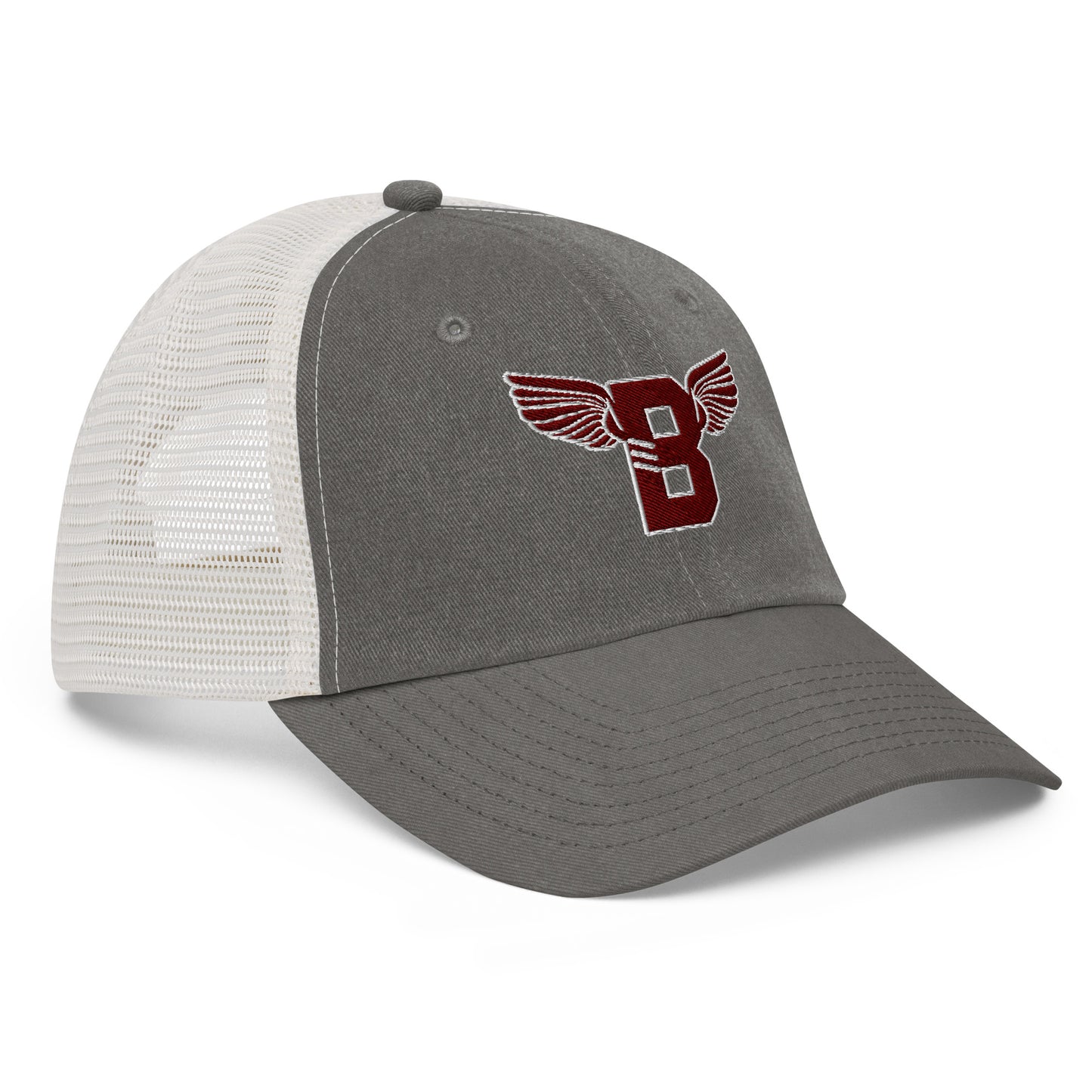 "B" IS FOR BROOKLYN - B-WING MESH DAD HAT (MAROON STITCH)