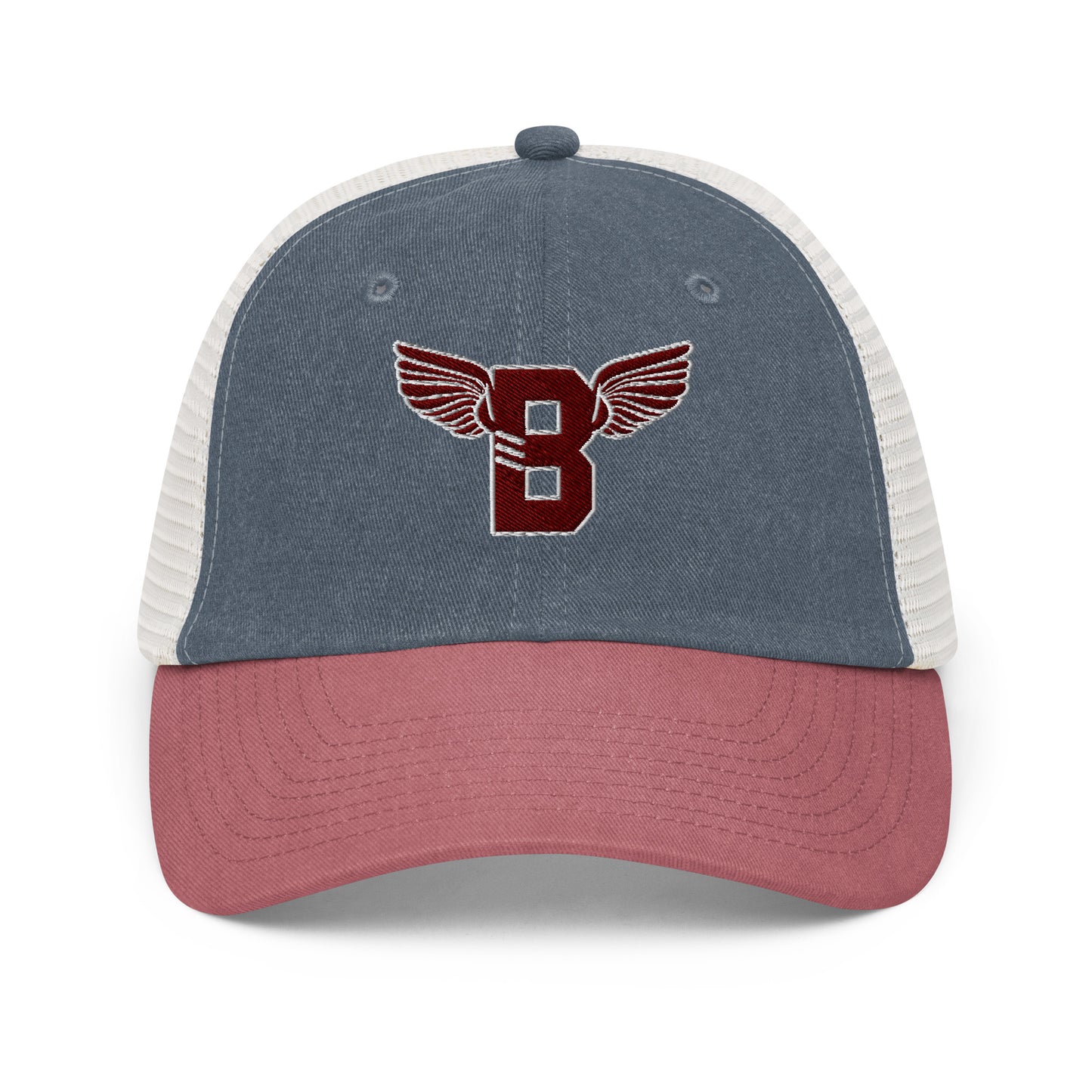 "B" IS FOR BROOKLYN - B-WING MESH DAD HAT (MAROON STITCH)