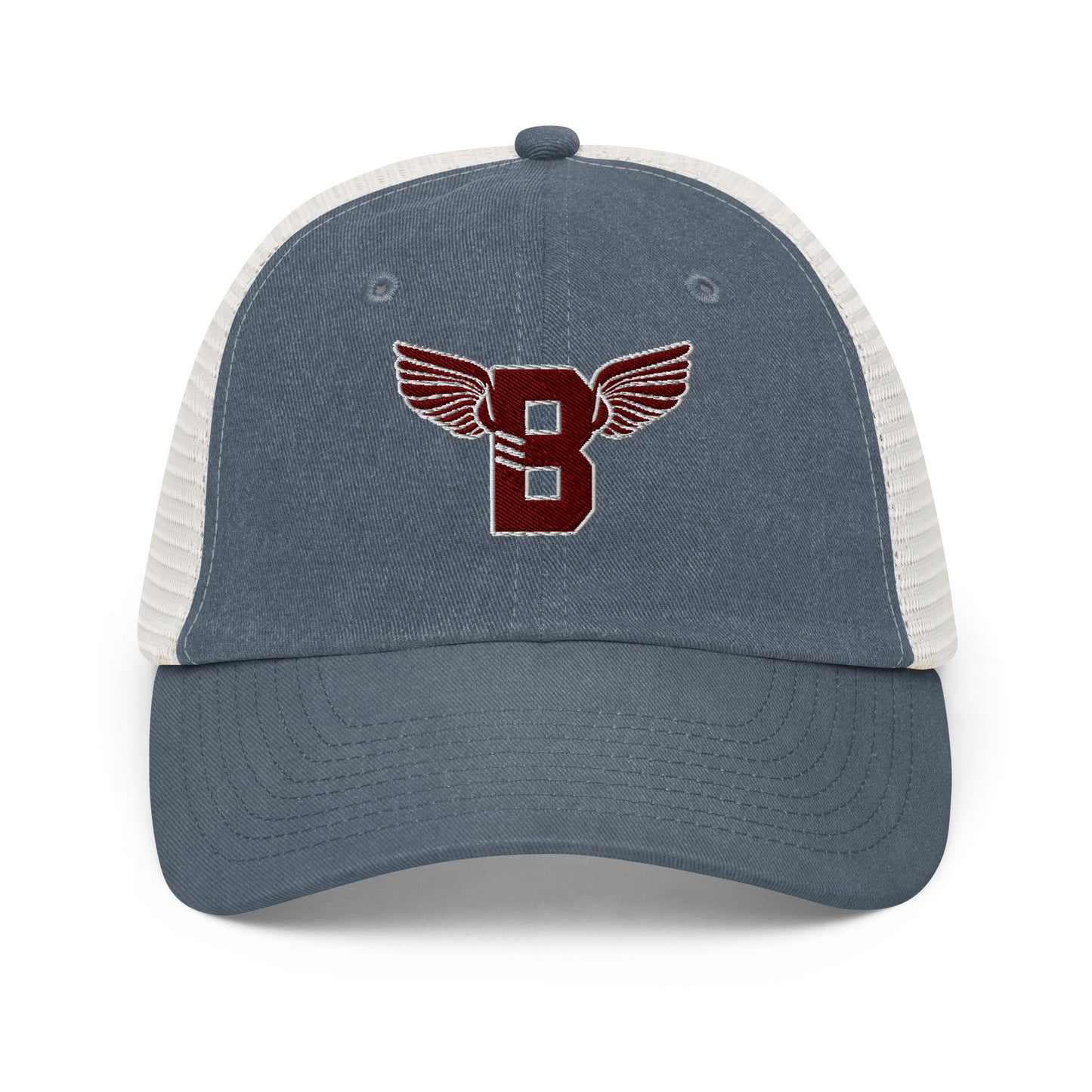 "B" IS FOR BROOKLYN - B-WING MESH DAD HAT (MAROON STITCH)