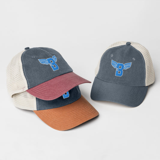 "B" IS FOR BROOKLYN - B-WING MESH DAD HAT (VIVID BLUE STITCH)