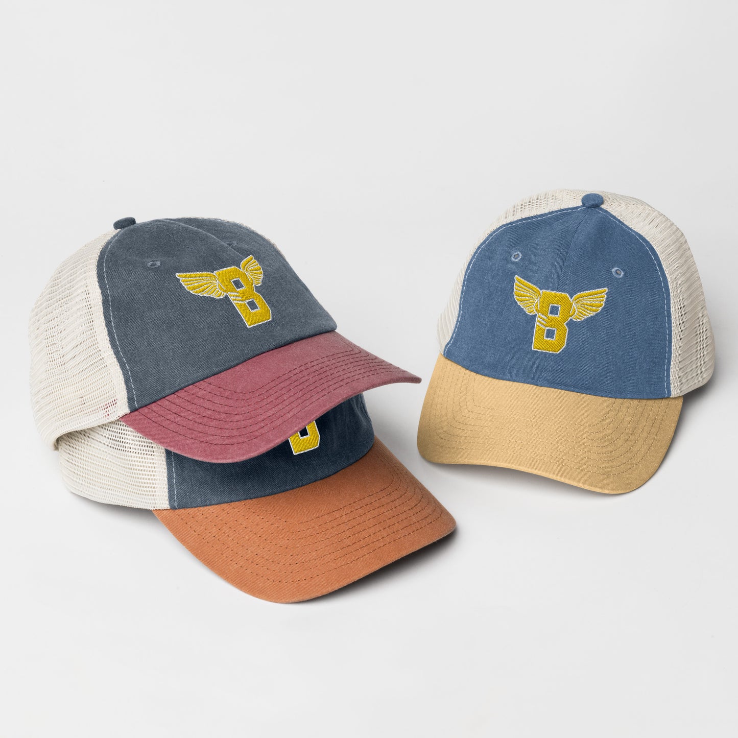 "B" IS FOR BROOKLYN - B-WING MESH DAD HAT (GOLD STITCH)