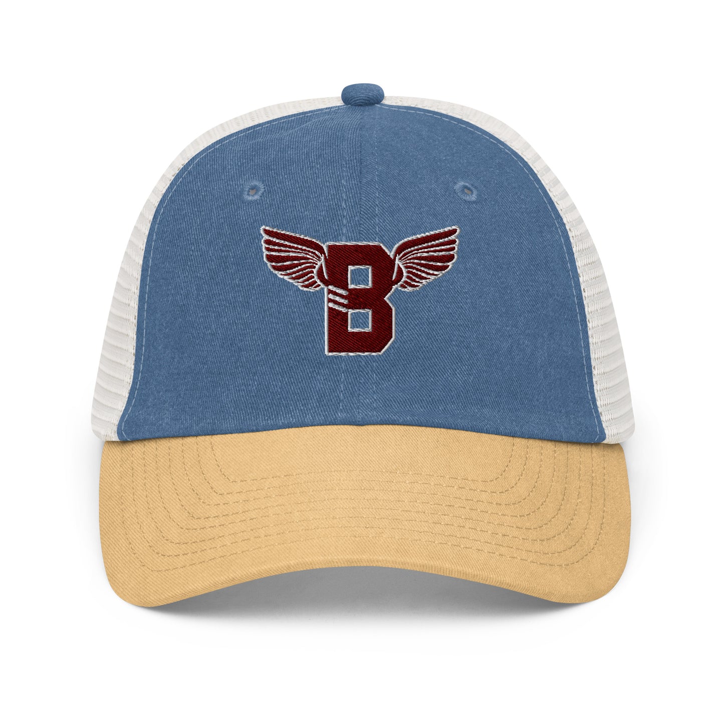 "B" IS FOR BROOKLYN - B-WING MESH DAD HAT (MAROON STITCH)