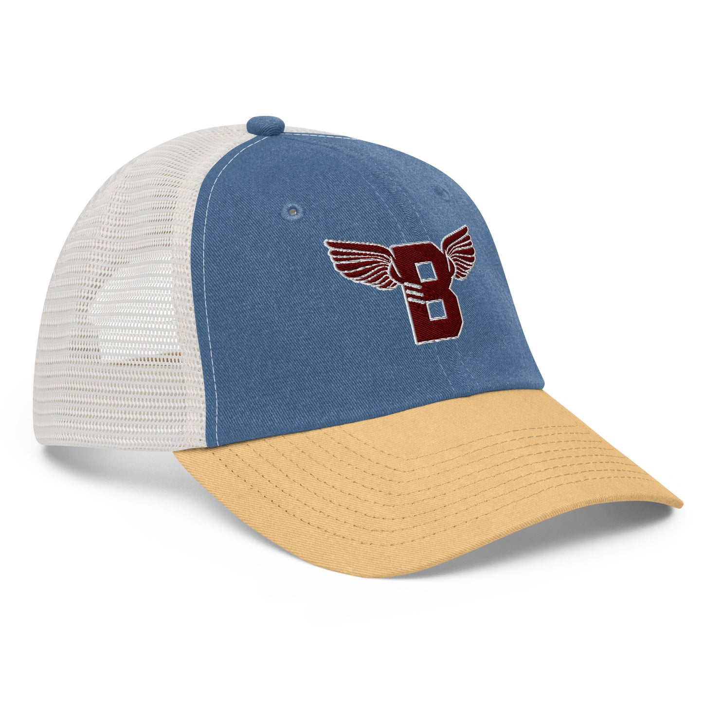 "B" IS FOR BROOKLYN - B-WING MESH DAD HAT (MAROON STITCH)