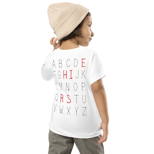 ABC's TRACING TODDLER TEE BLACK)