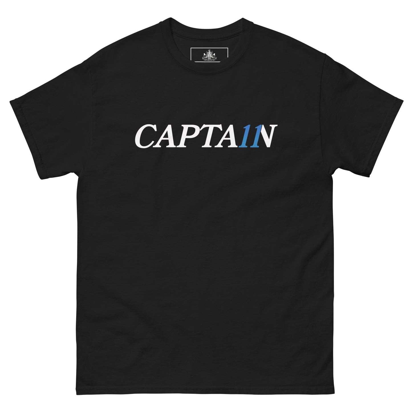 THE CAPTA11N UNISEX TEE (WHITE/BLUE)