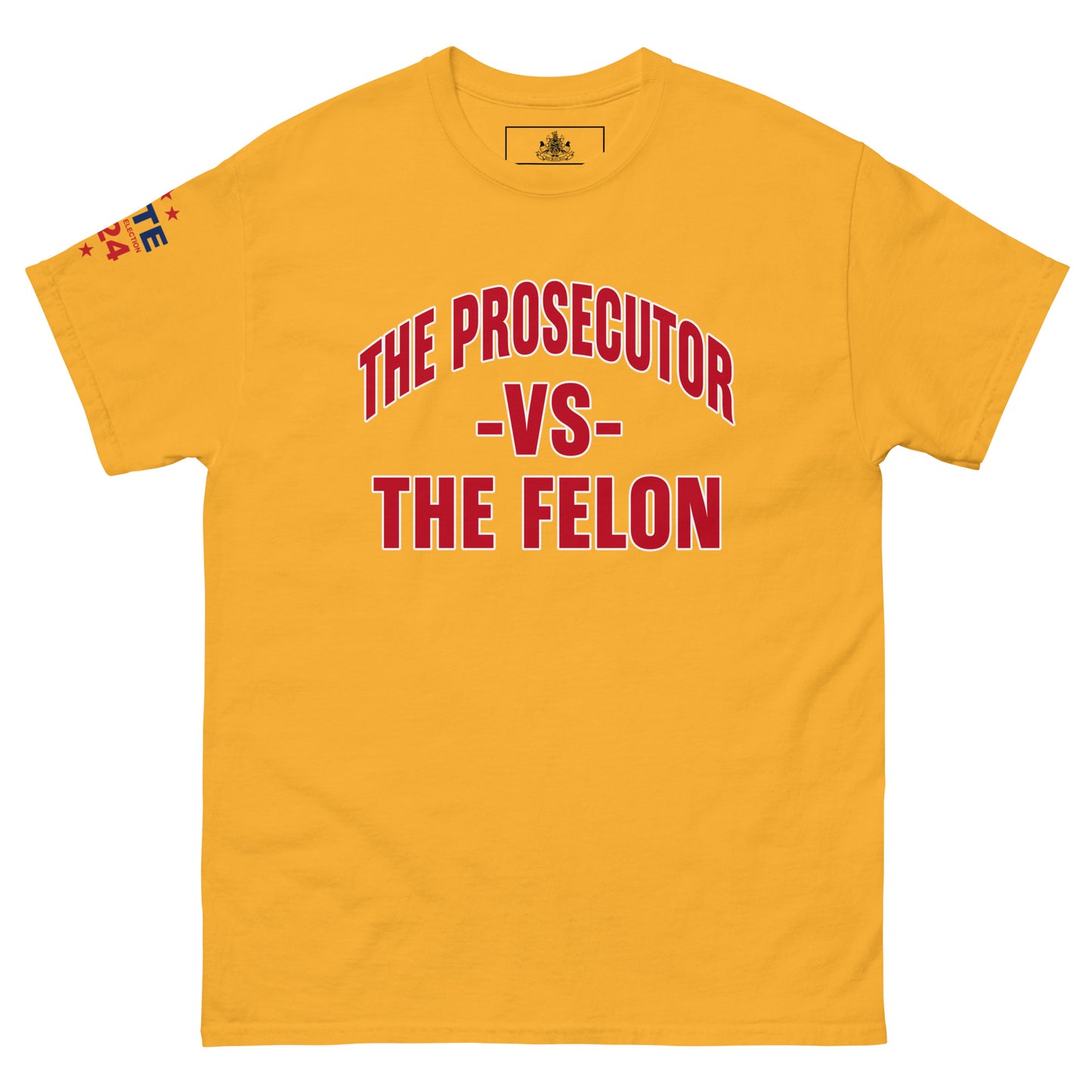 MALA: THE PROSECUTOR VS THE FELON UNISEX TEE (RED/WHITE STROKE)