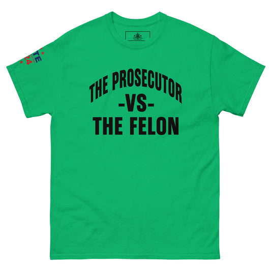 MALA: THE PROSECUTOR VS THE FELON UNISEX TEE (BLACK)