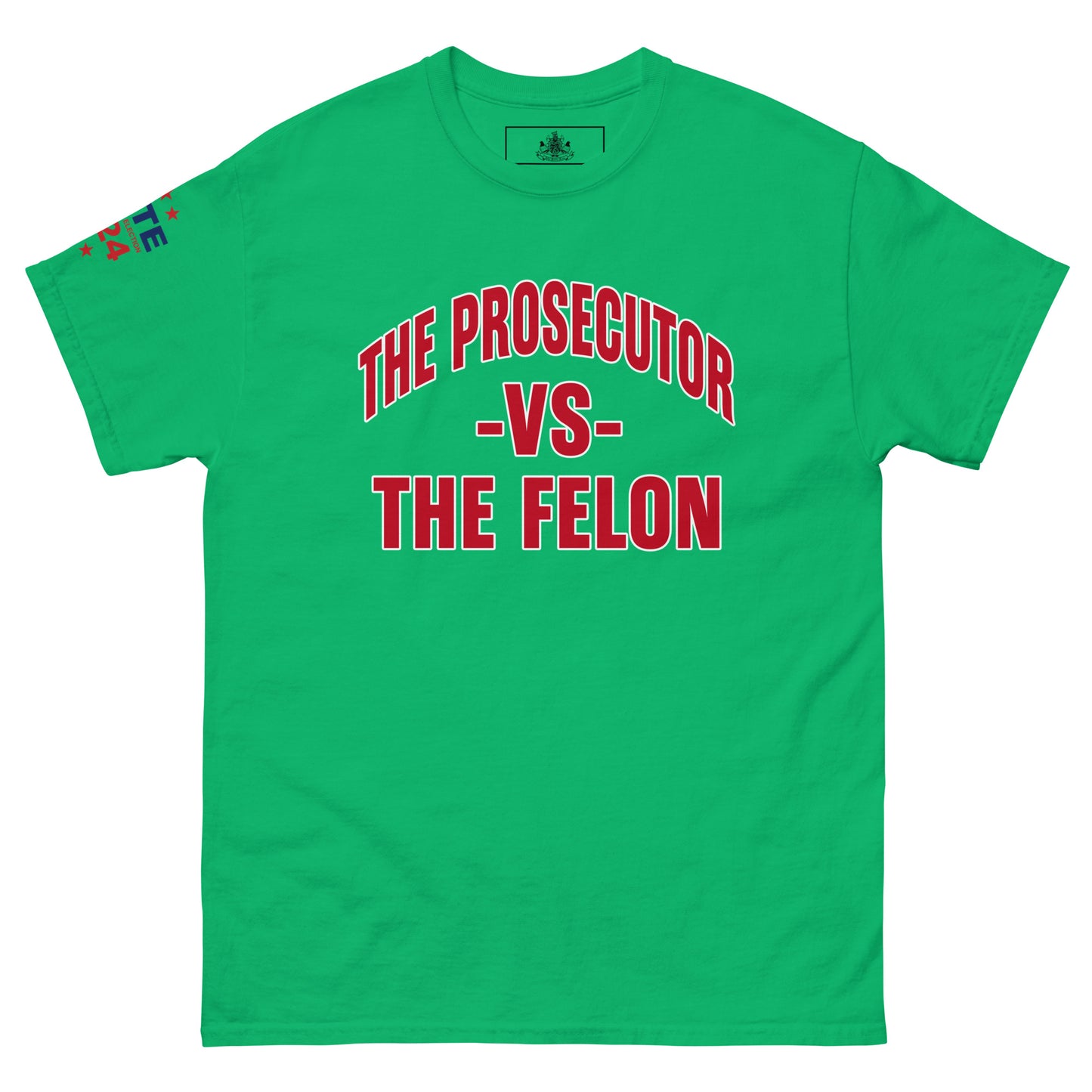 MALA: THE PROSECUTOR VS THE FELON UNISEX TEE (RED/WHITE STROKE)