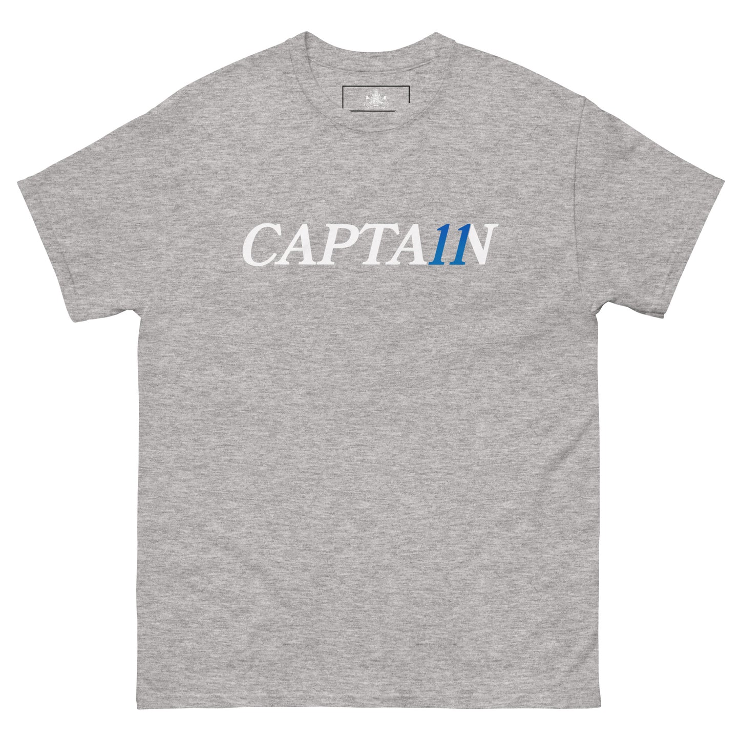 THE CAPTA11N UNISEX TEE (WHITE/BLUE)