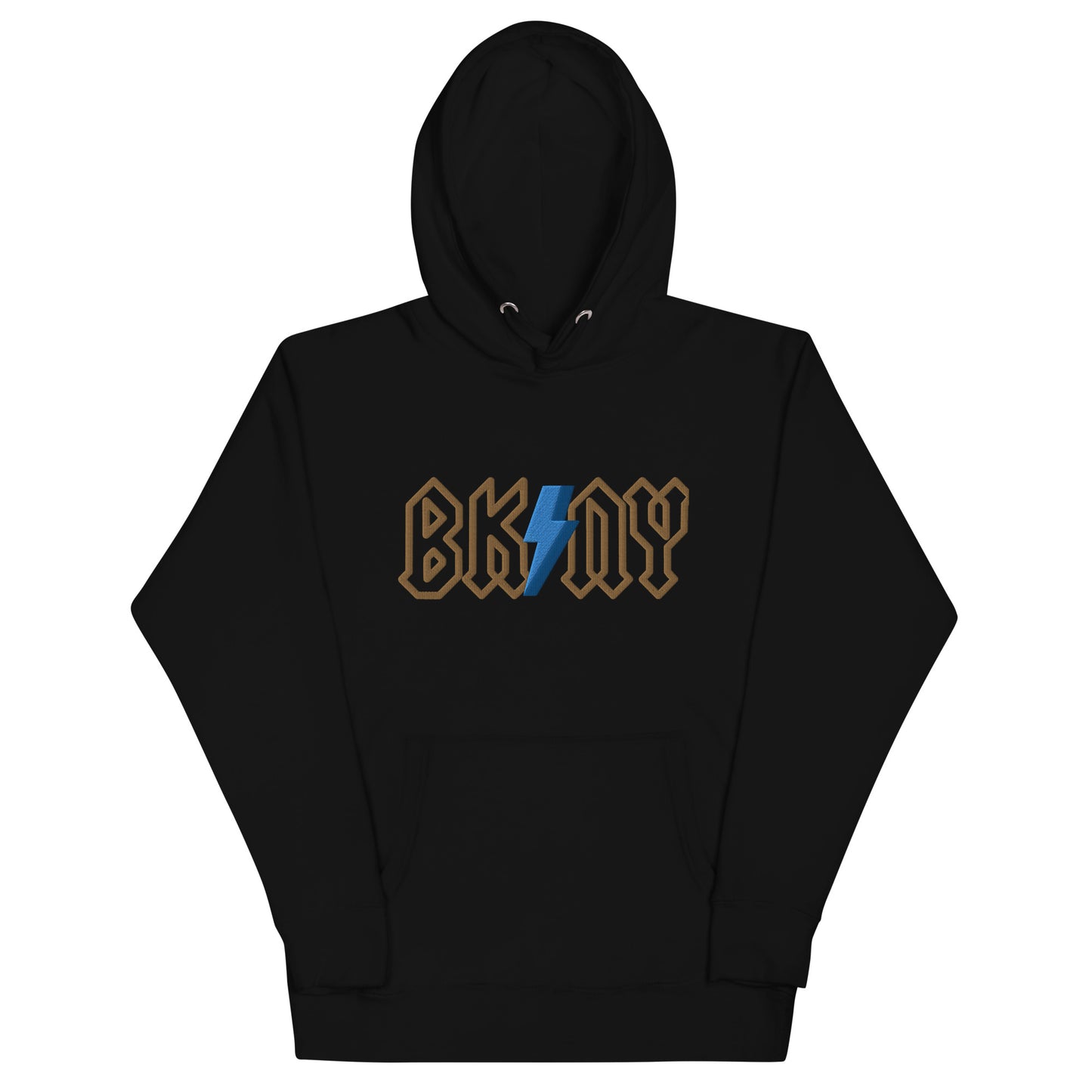 BK ROX - AC/DC STYLE BK/NY 3D BOLT (GOLD/BLUE) UNISEX HOODIE