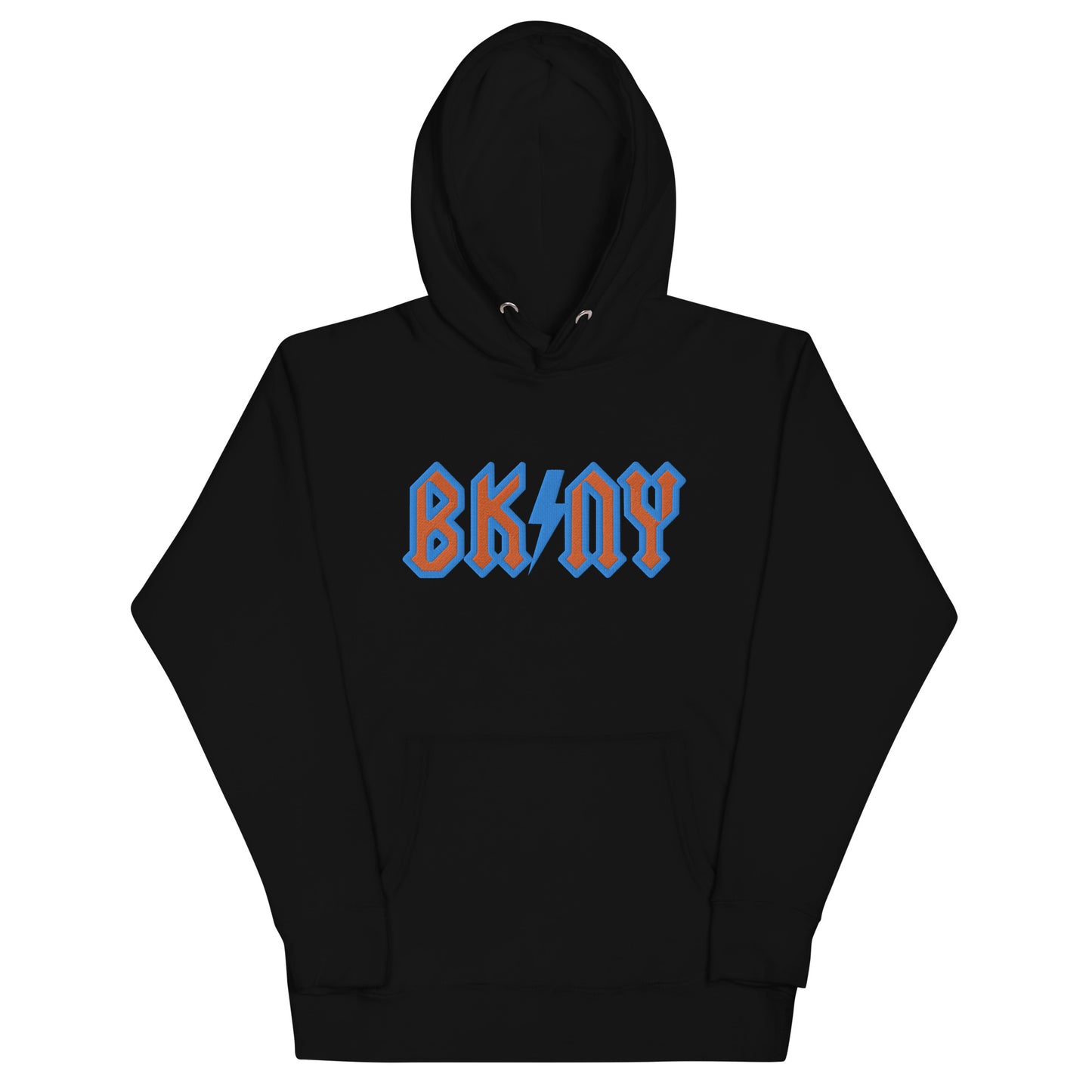 BK ROX - AC/DC STYLE BK/NY (ORANGE/BLUE) UNISEX HOODIE