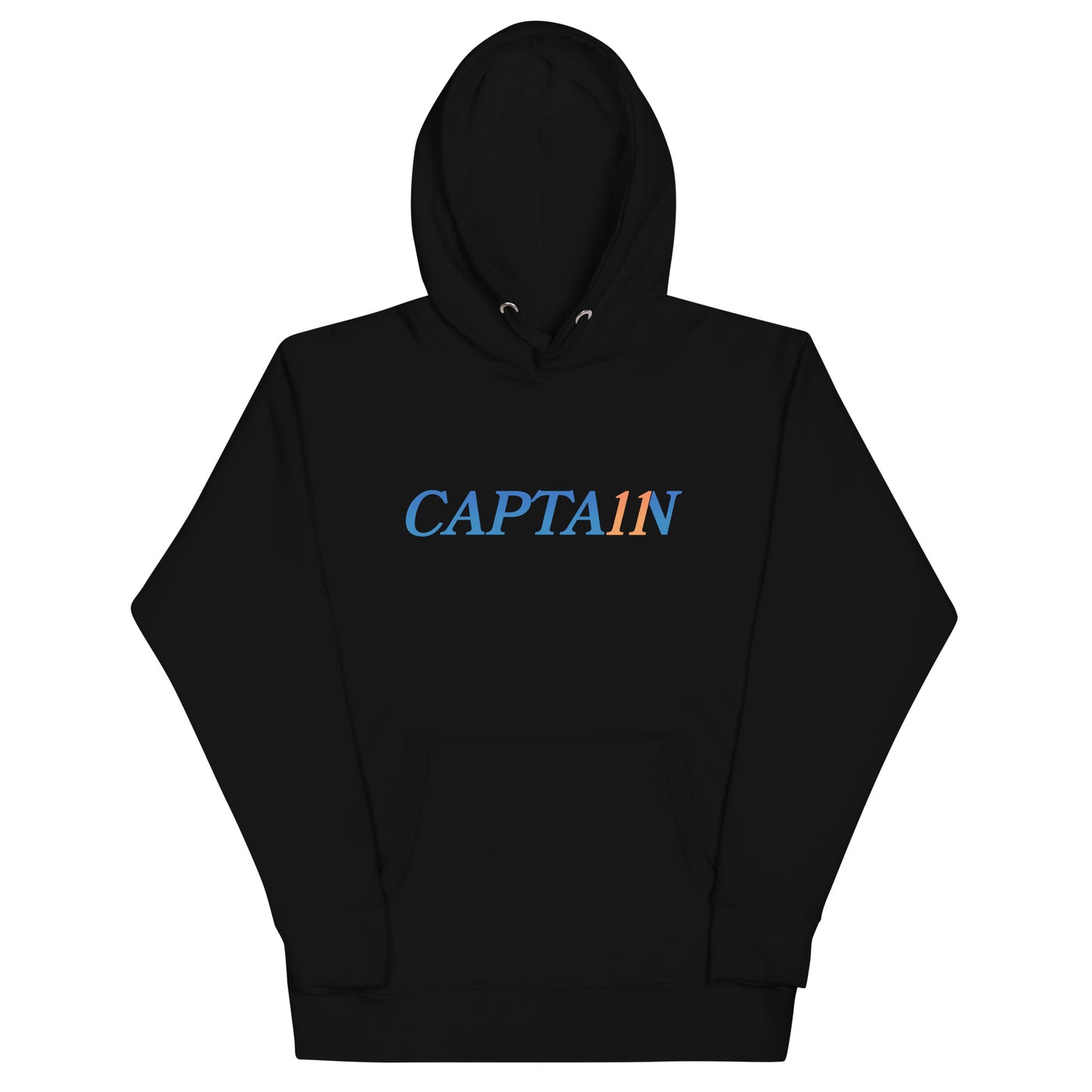 THE CAPTA11N UNISEX HOODIE(BLUE/ORANGE)