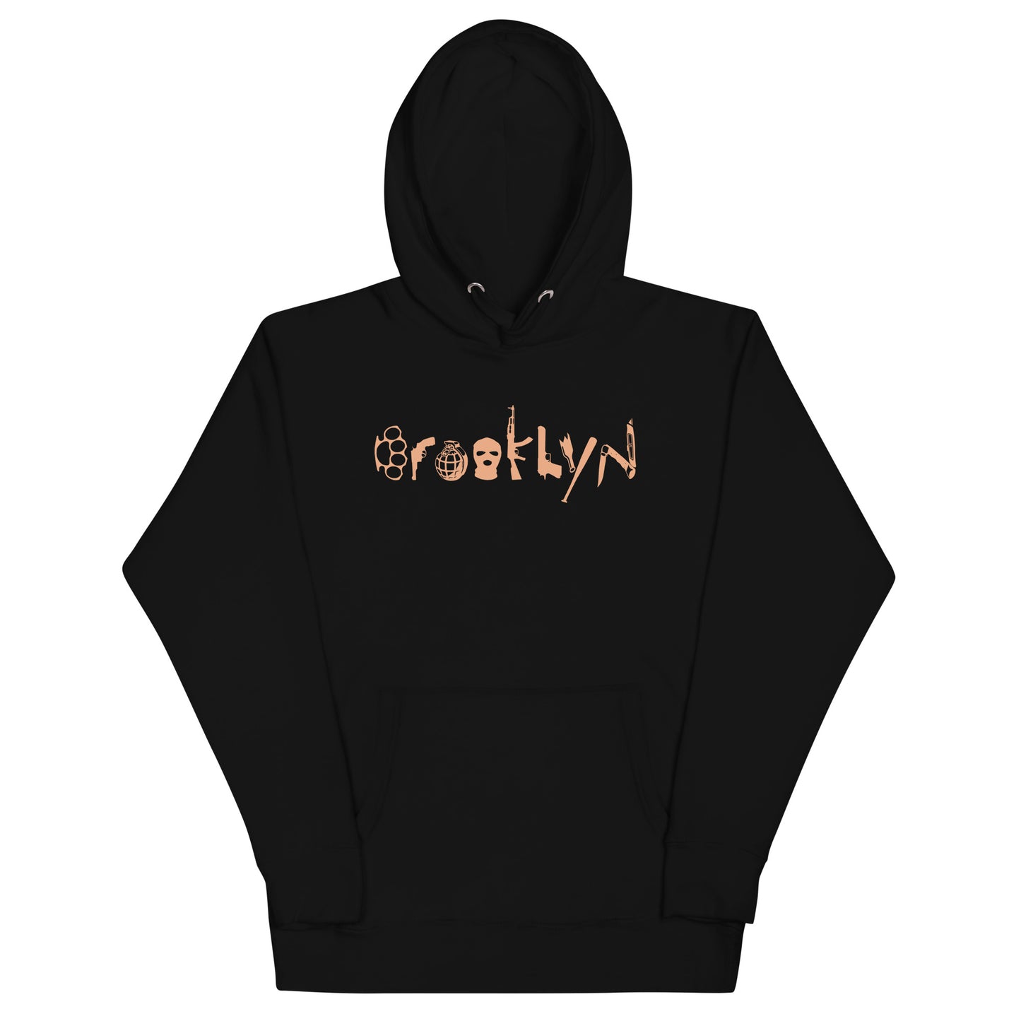 BROOKLYN ANARCHY UNISEX HOODIE (APRICOT CRUSH)