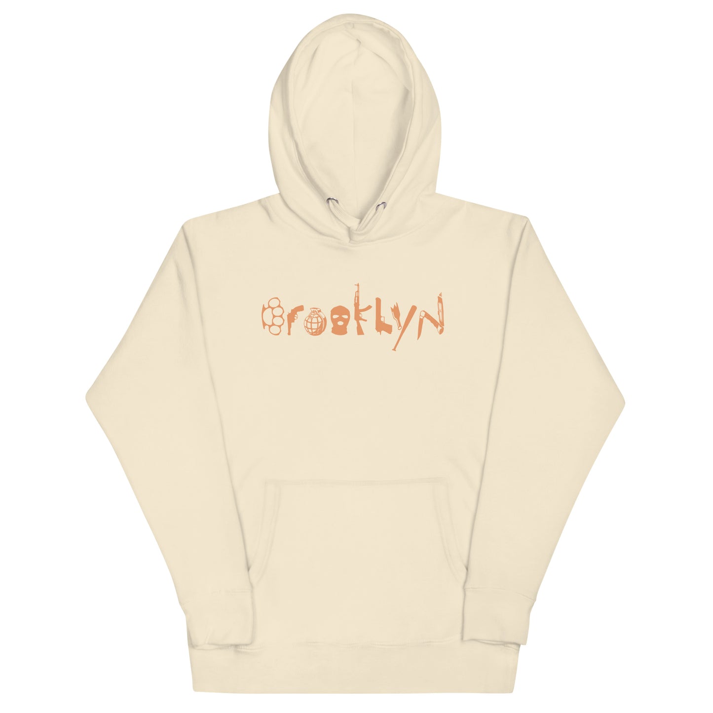 BROOKLYN ANARCHY UNISEX HOODIE (APRICOT CRUSH)