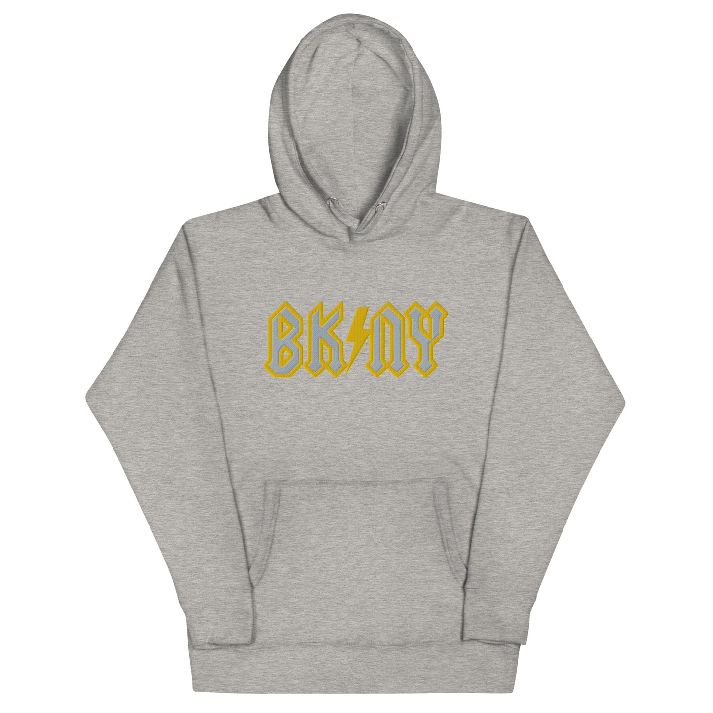 BK ROX - AC/DC STYLE BK/NY (YELLOW/GRAY) UNISEX HOODIE