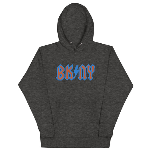 BK ROX - AC/DC STYLE BK/NY (ORANGE/BLUE) UNISEX HOODIE