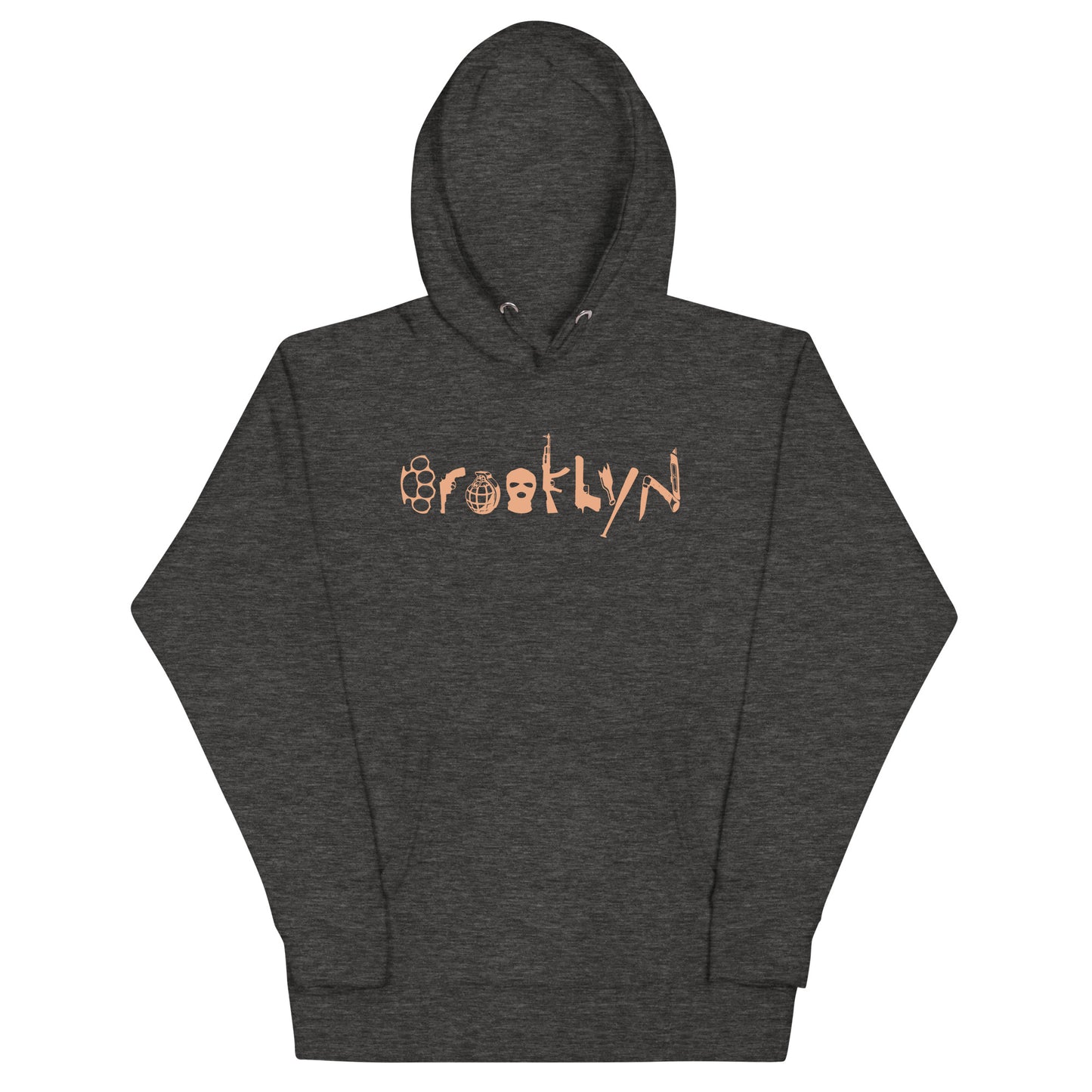 BROOKLYN ANARCHY UNISEX HOODIE (APRICOT CRUSH)