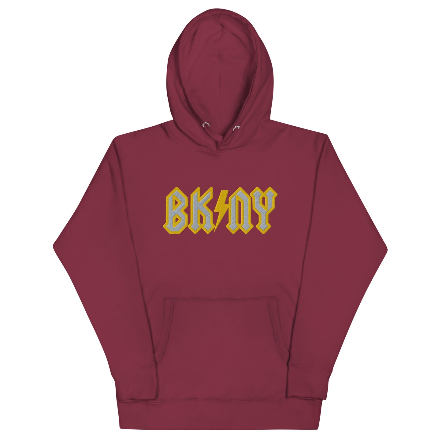 BK ROX - AC/DC STYLE BK/NY (YELLOW/GRAY) UNISEX HOODIE