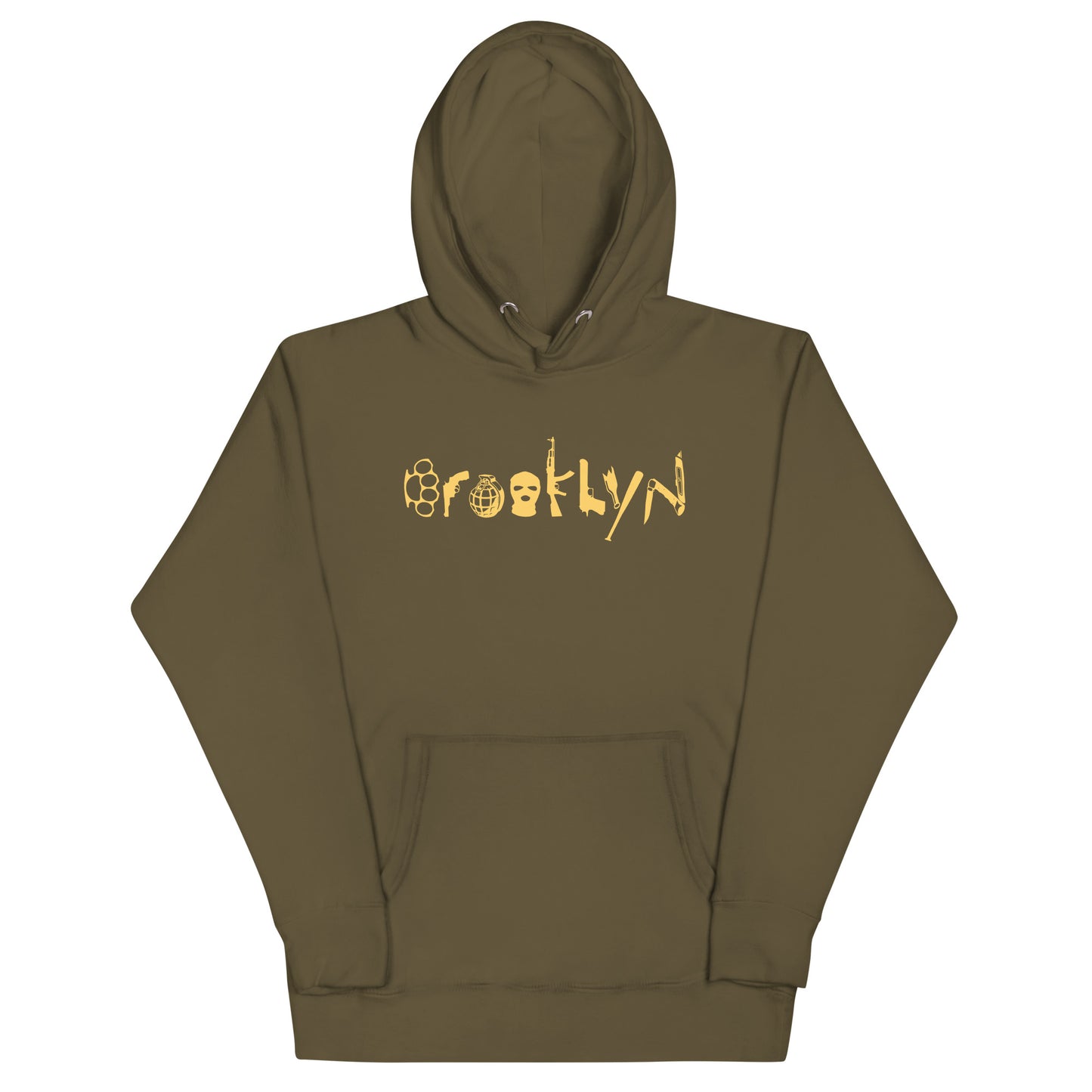 BROOKLYN ANARCHY UNISEX HOODIE (MUSTARD)