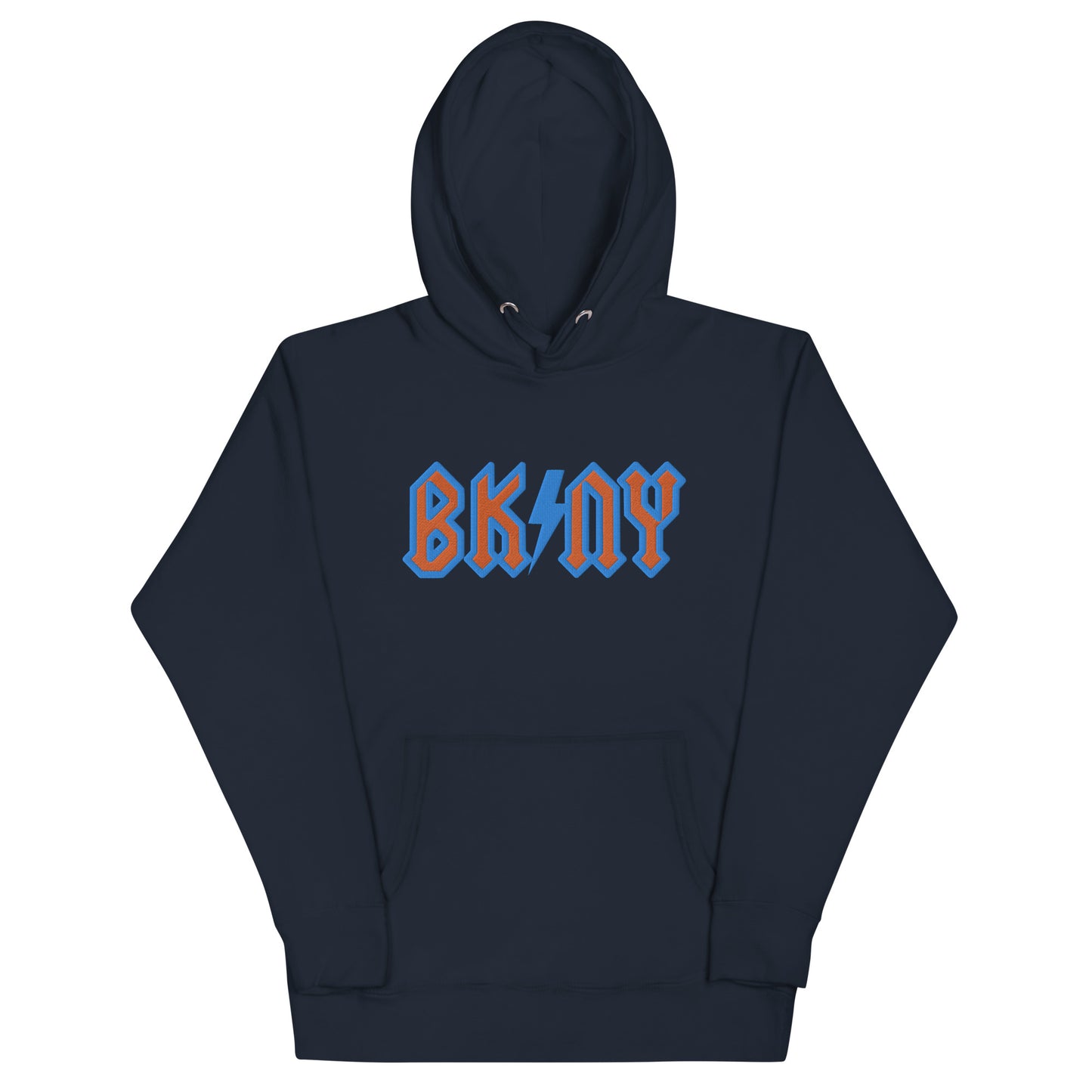 BK ROX - AC/DC STYLE BK/NY (ORANGE/BLUE) UNISEX HOODIE