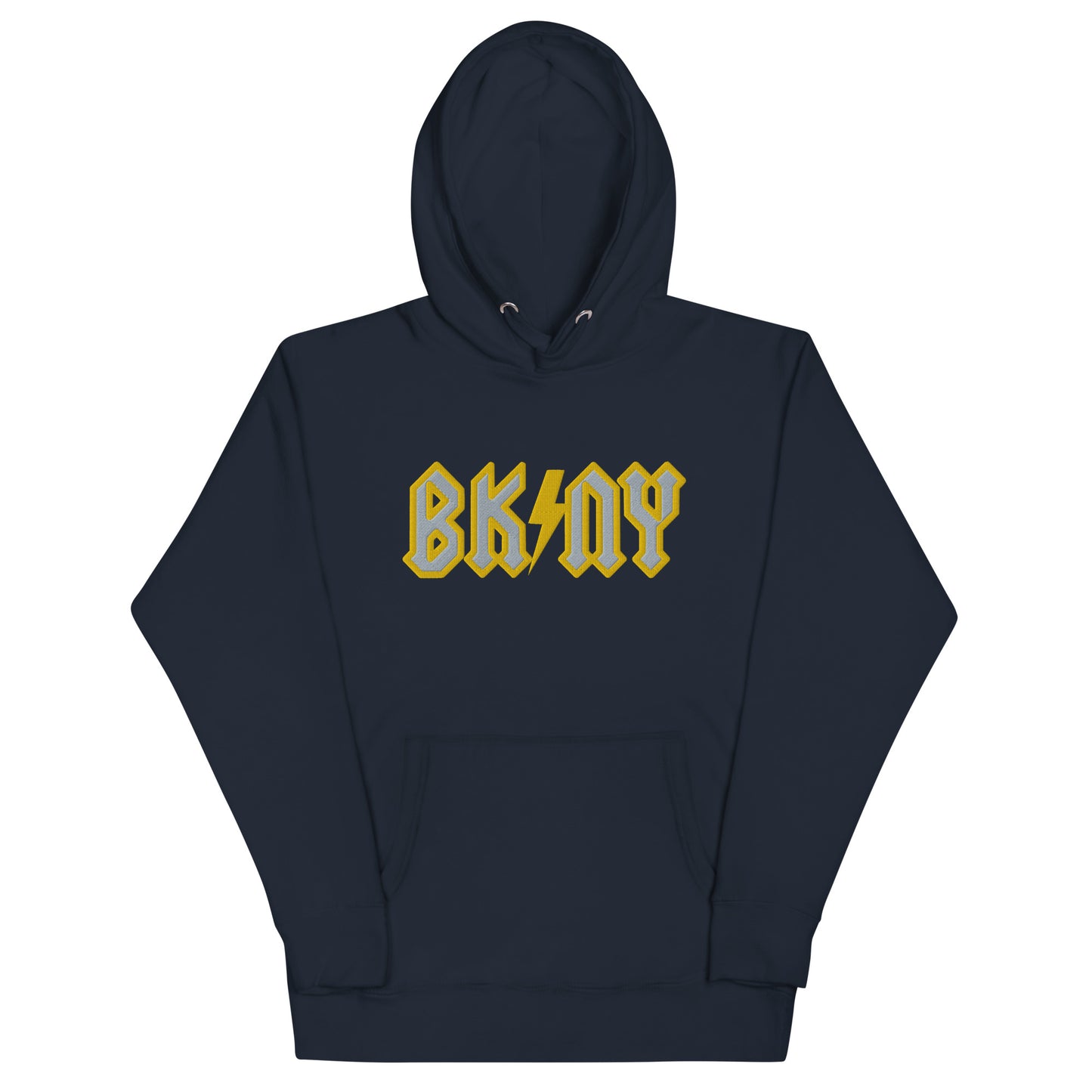 BK ROX - AC/DC STYLE BK/NY (YELLOW/GRAY) UNISEX HOODIE